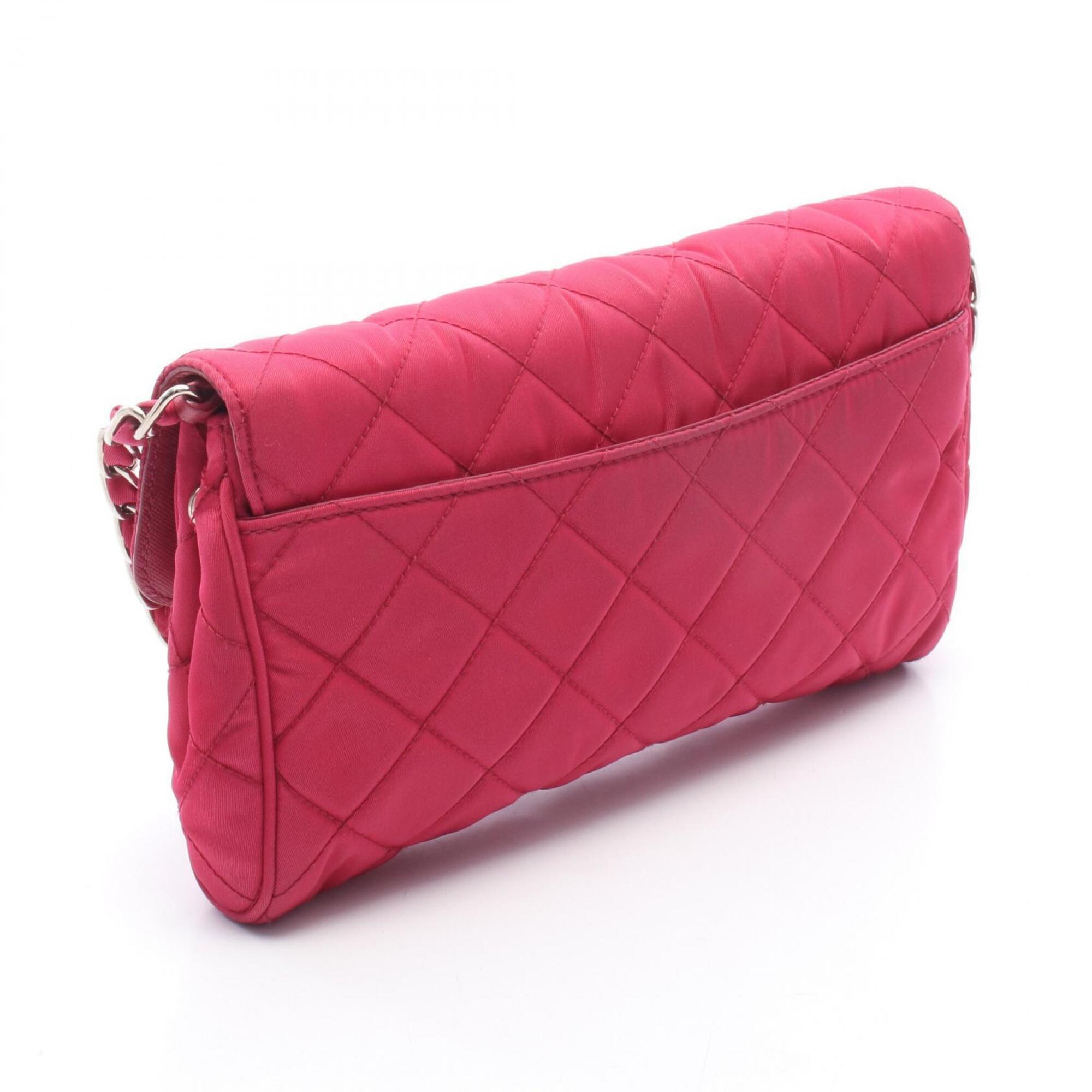 Prada Pink Tessuto Leather Handbag Shoulder Bag (Pre-Owned)