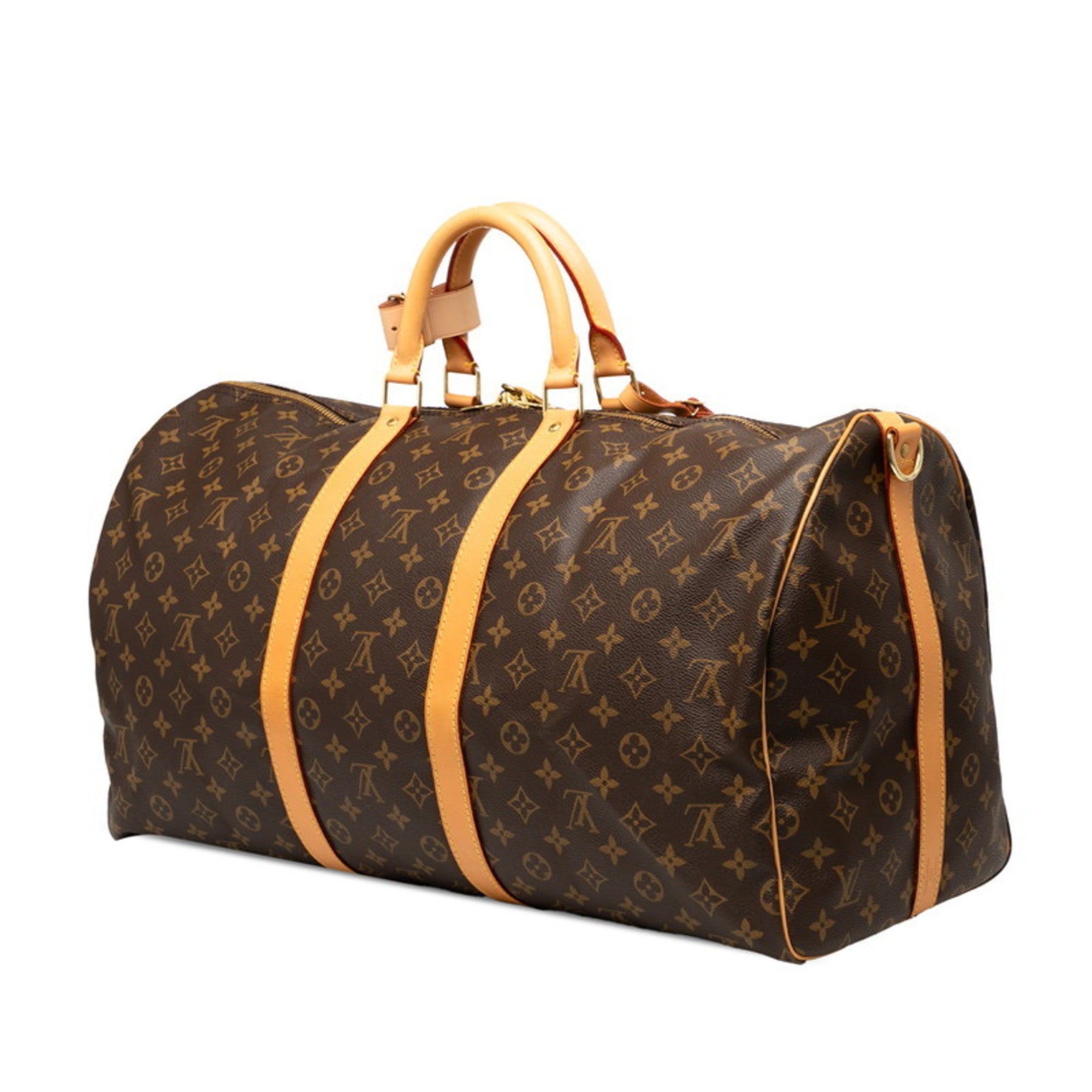 Louis Vuitton Brown Pvc Leather Boston Bag Shoulder Bag (Pre-Owned)