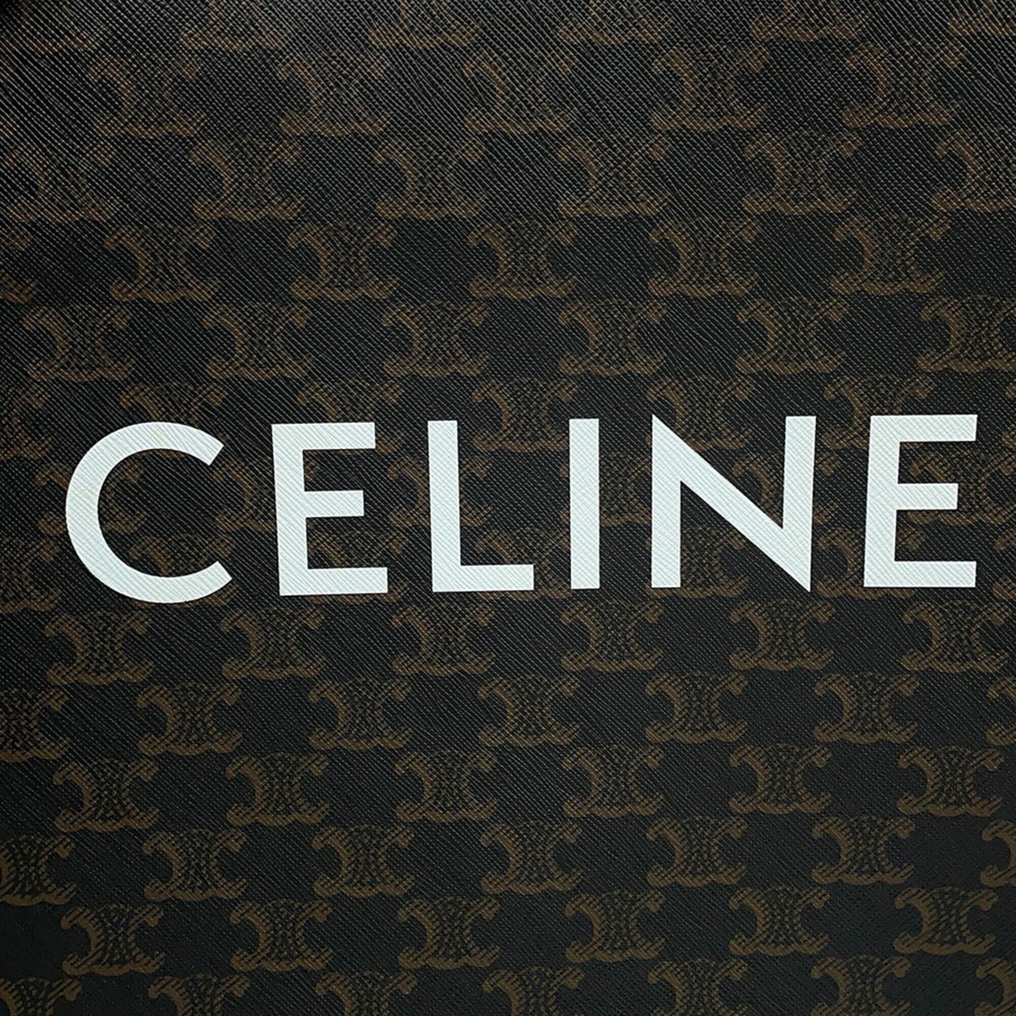 Celine Gold Pvc Leather Handbag Shoulder Bag (Pre-Owned)