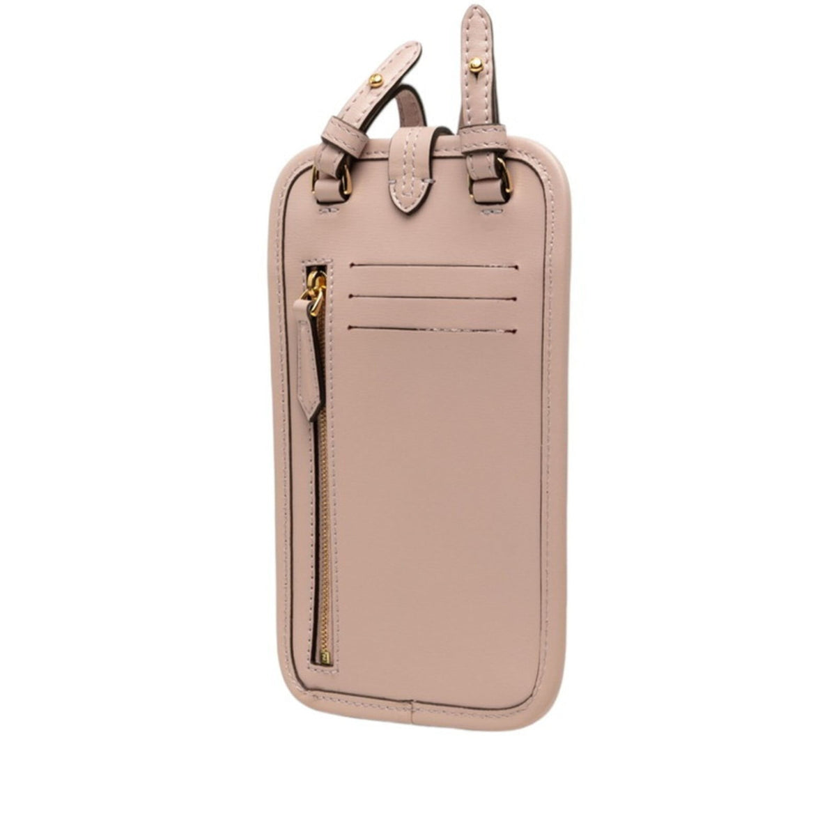 Fendi Pink Leather Pouch Shoulder Bag (Pre-Owned)