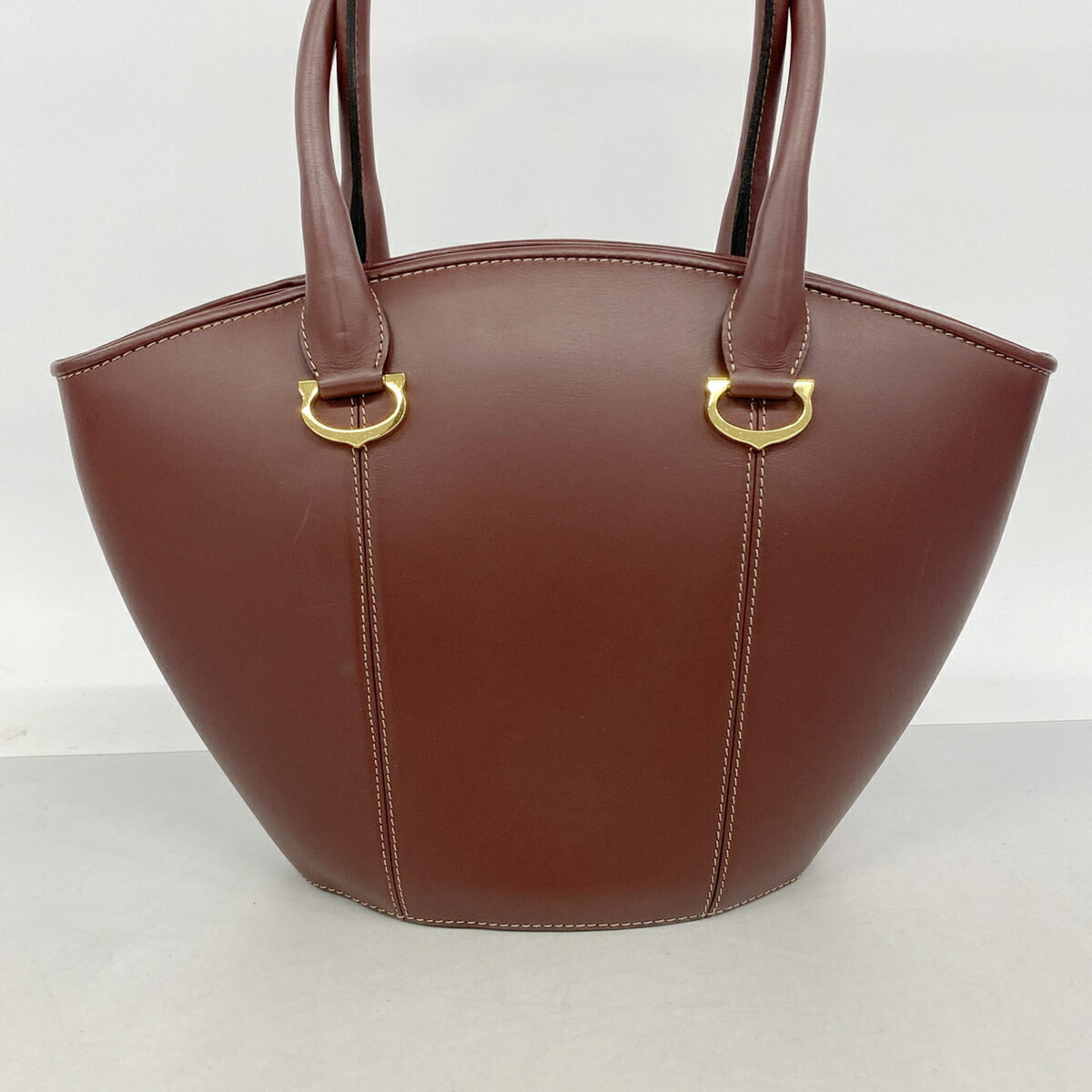 Cartier Bordeaux Leather Handbag (Pre-Owned)