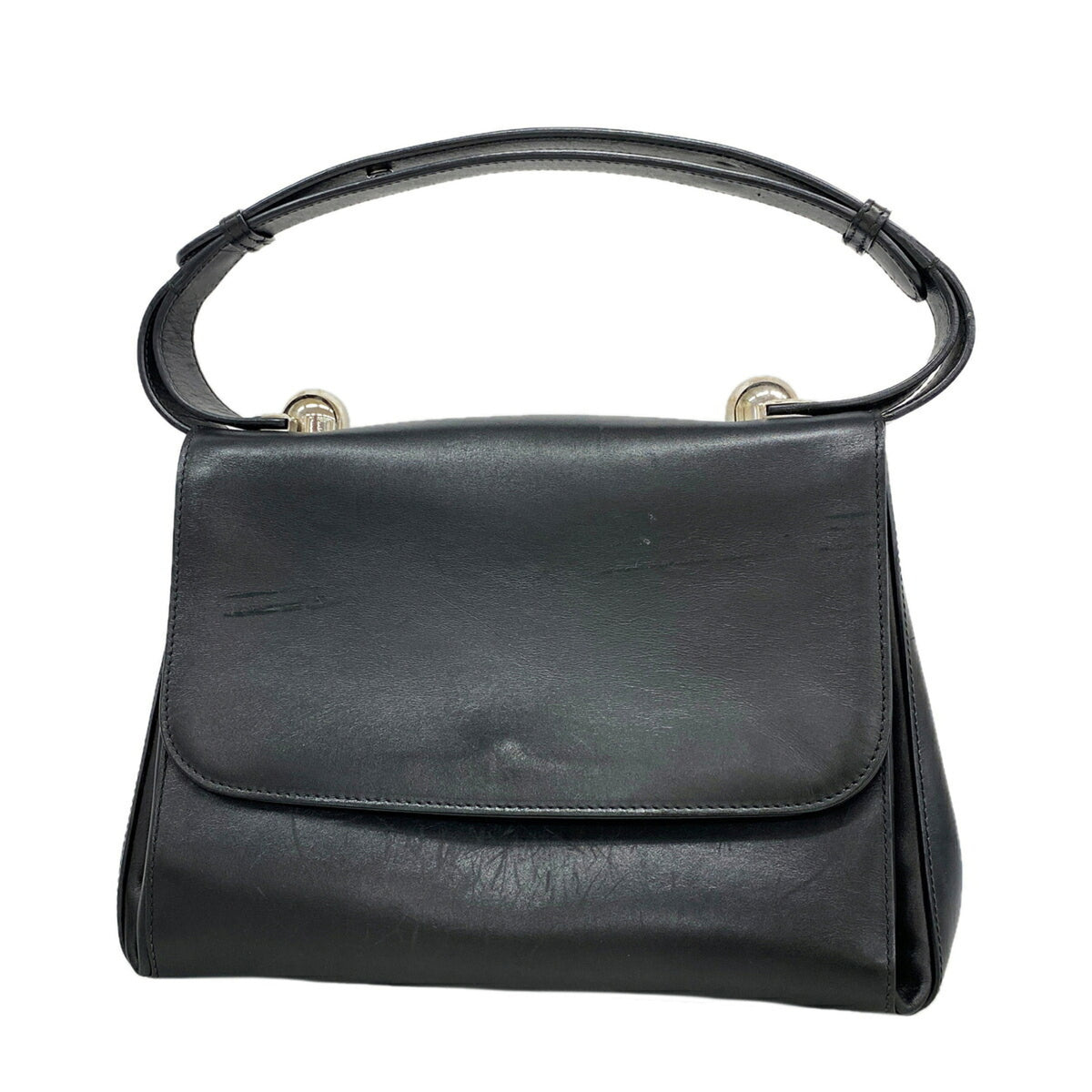 Salvatore Ferragamo Black Leather Handbag (Pre-Owned)