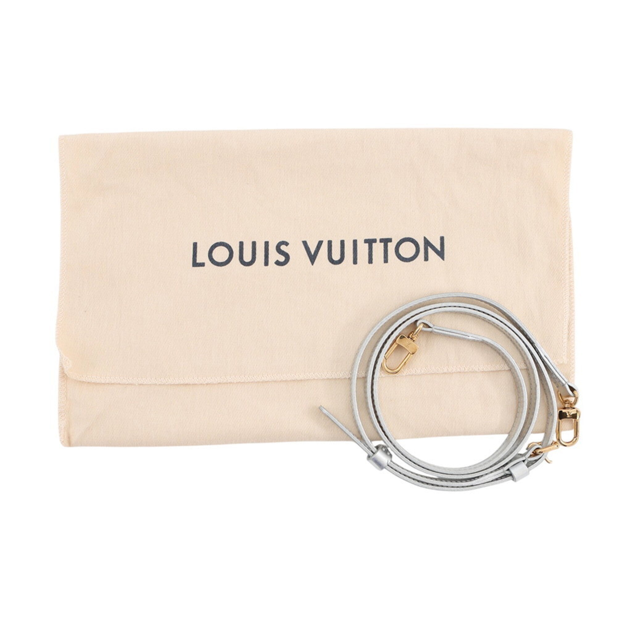 Louis Vuitton Gold Silver Clutch Bag Handbag Shoulder Bag (Pre-Owned)