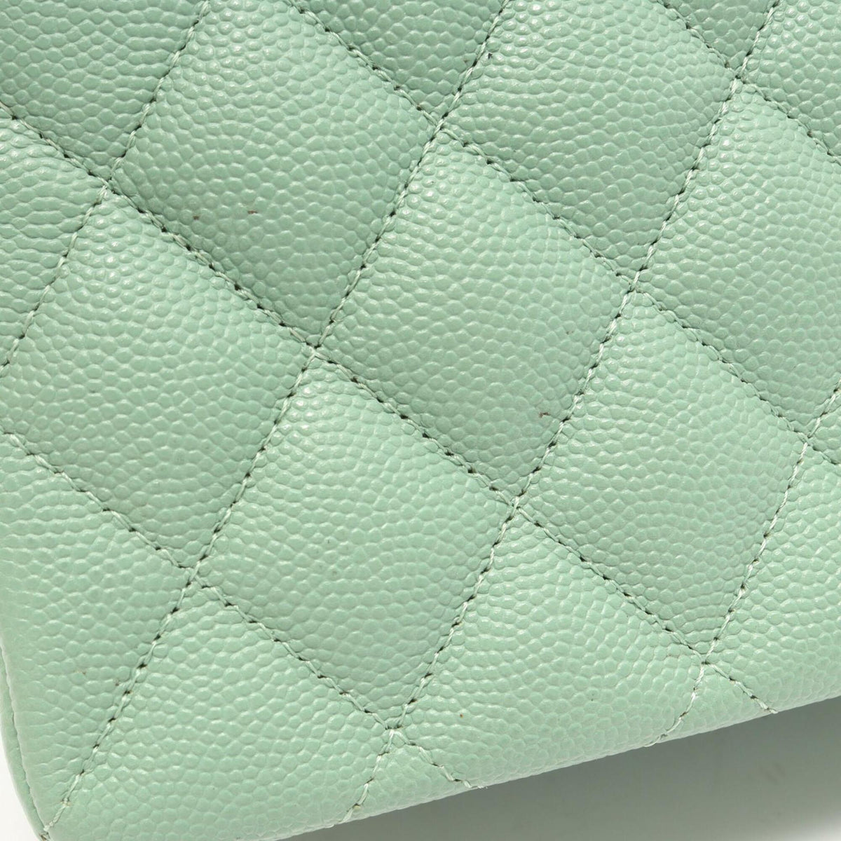Chanel Matelasse Green Grained Calfskin Handbag Shoulder Bag (Pre-Owned)