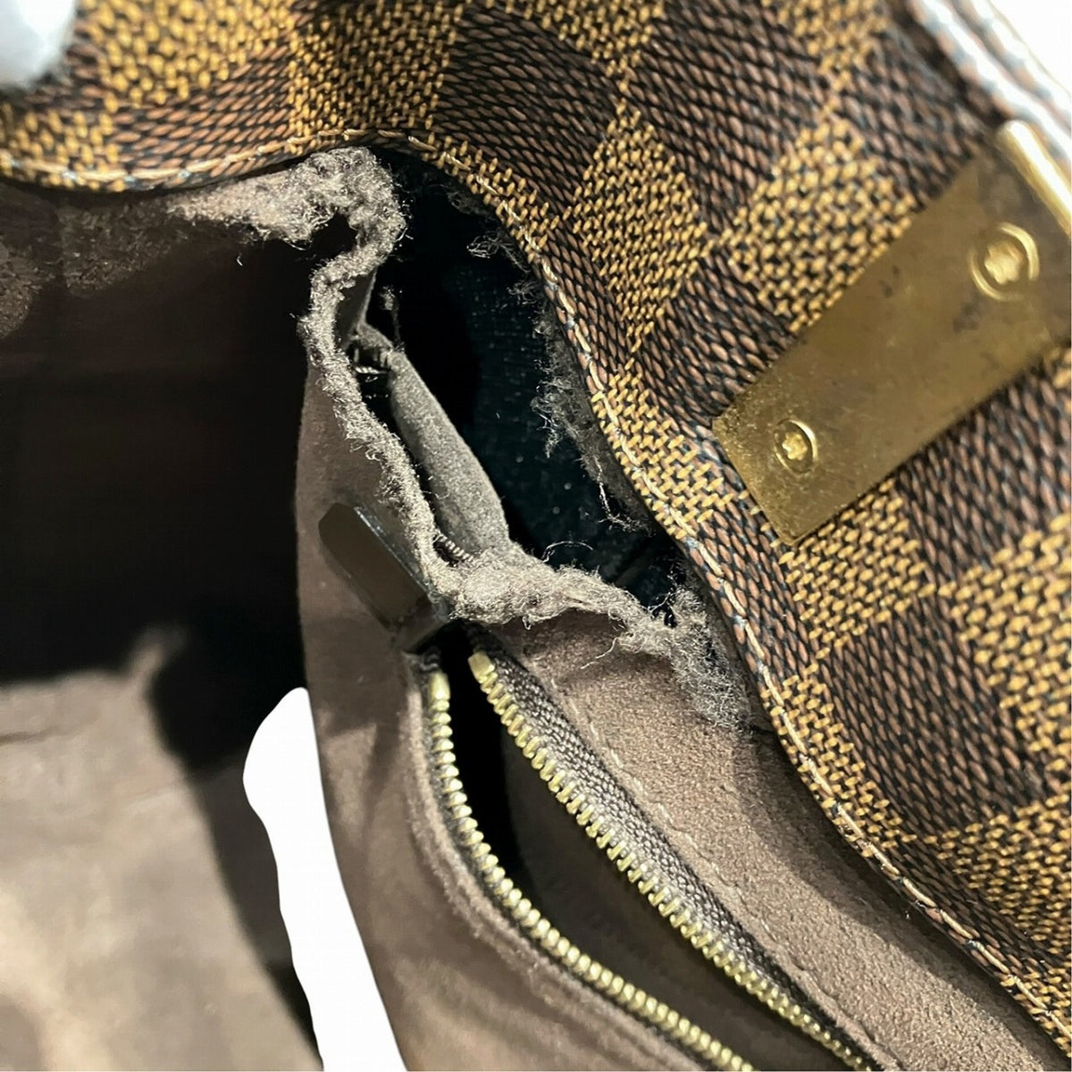 Louis Vuitton Brown Damier Canvas Tote Bag (Pre-Owned)