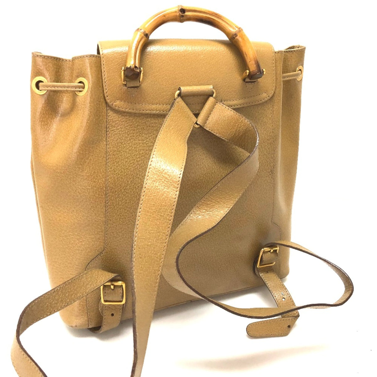 Gucci Beige Leather Backpack (Pre-Owned)