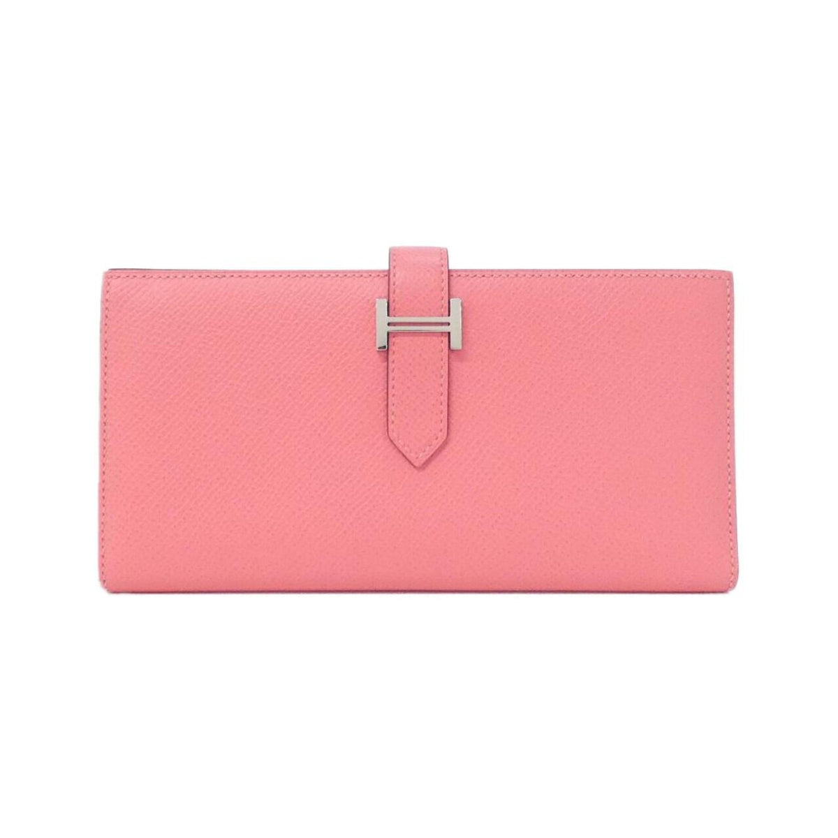 Hermes Rose Azalee Epsom Leather Long Wallet (Bi-Fold) (Pre-Owned)
