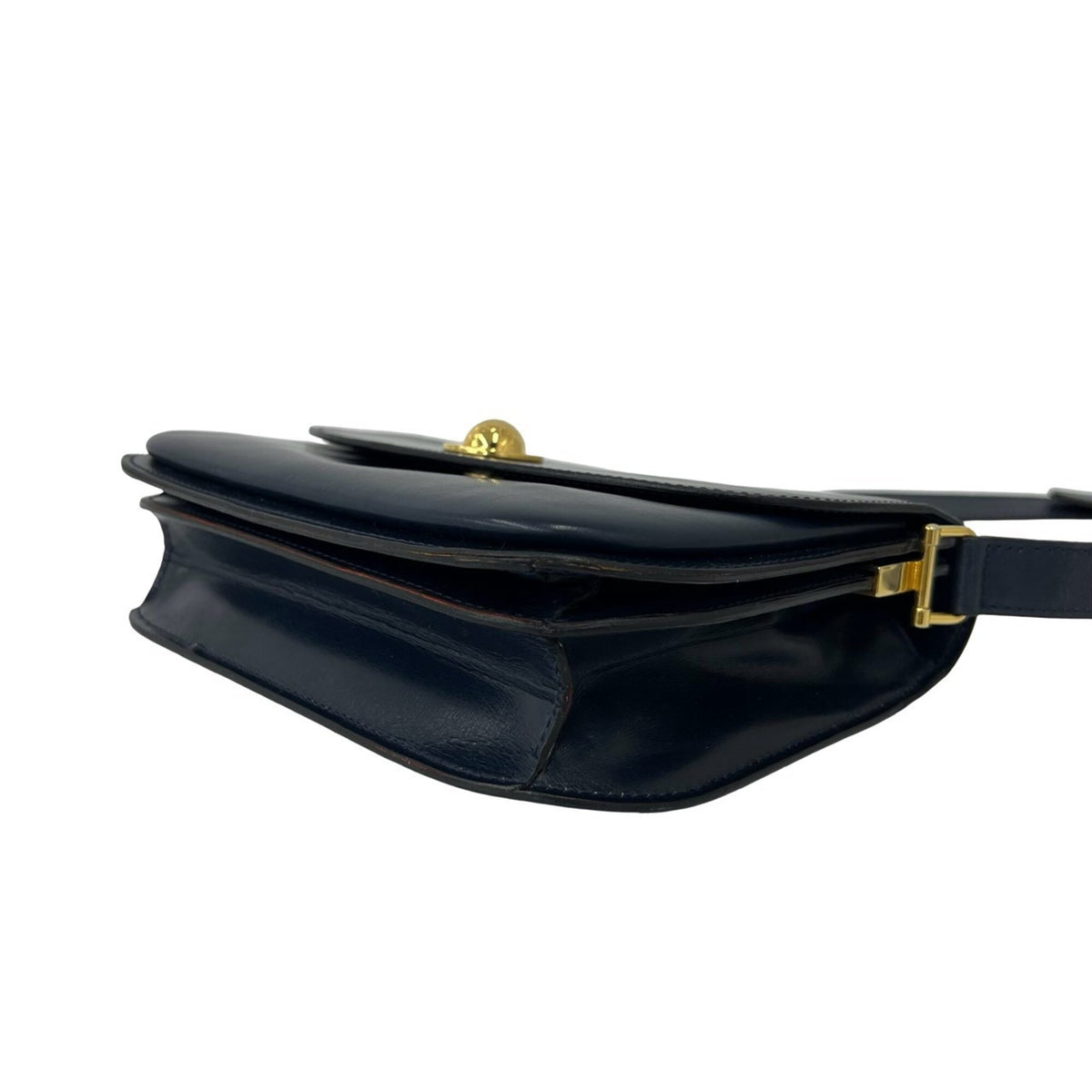 Celine Navy Leather Pochette Shoulder Bag (Pre-Owned)