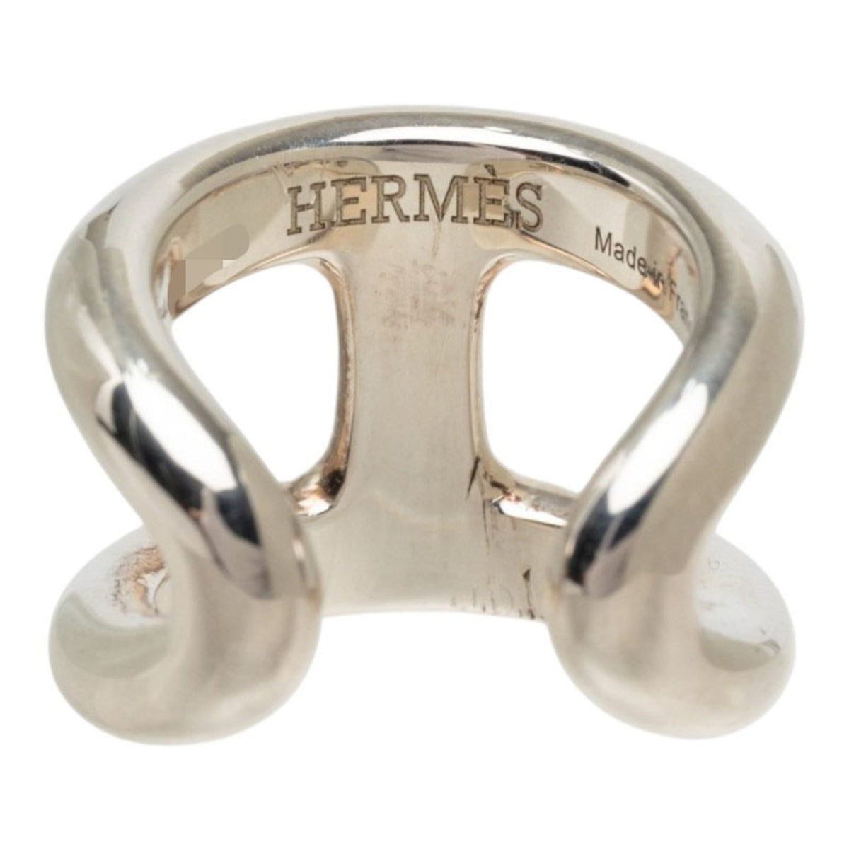Hermes Silver Silver 925 Band Ring (Pre-Owned)