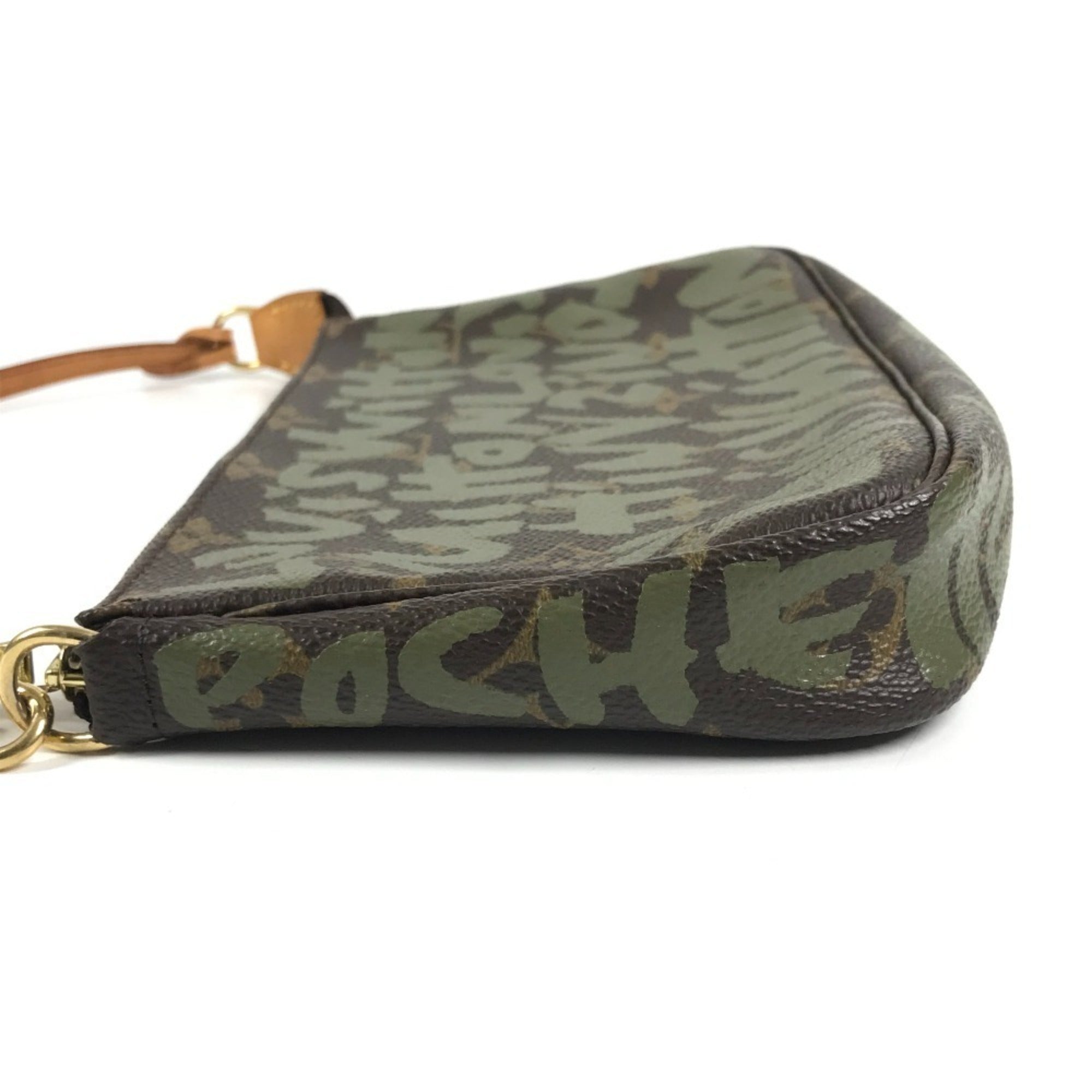 Louis Vuitton Brown Khaki Monogram Graffiti Handbag Pochette Pouch Shoulder Bag (Pre-Owned)