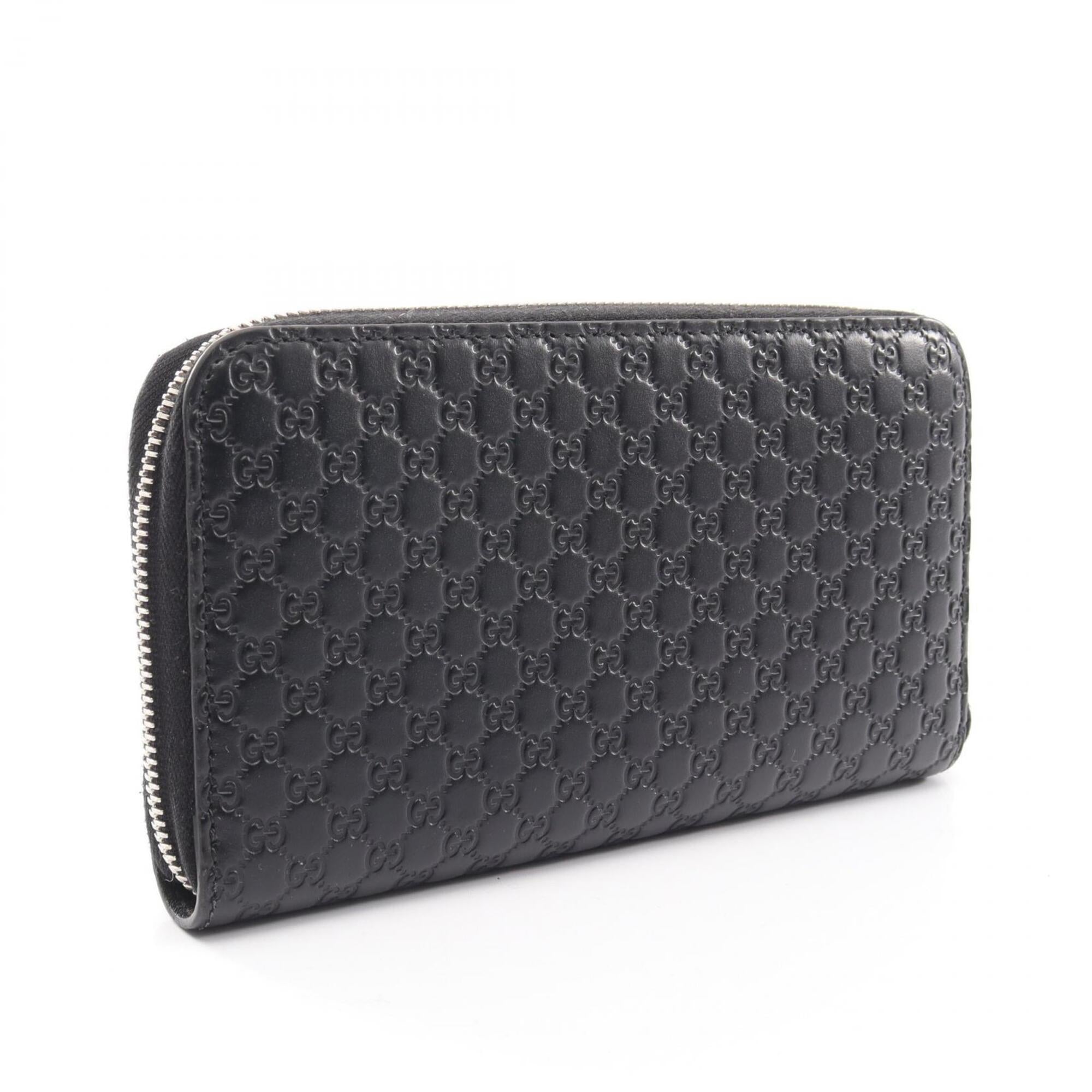 Gucci Black Leather Long Wallet (Bi-Fold) (Pre-Owned)
