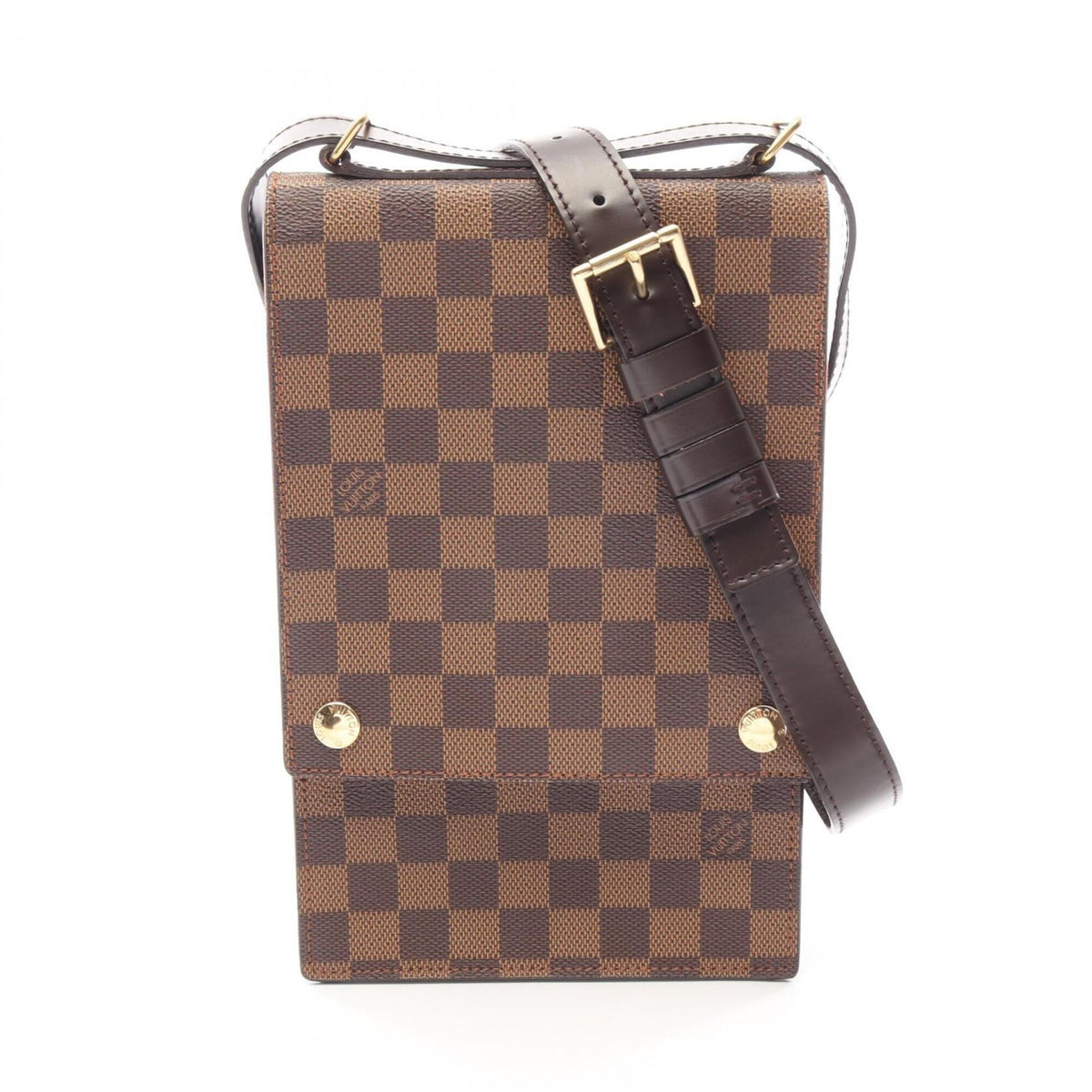 Louis Vuitton Brown Damier Canvas Coated Canvas Leather Handbag Shoulder Bag (Pre-Owned)