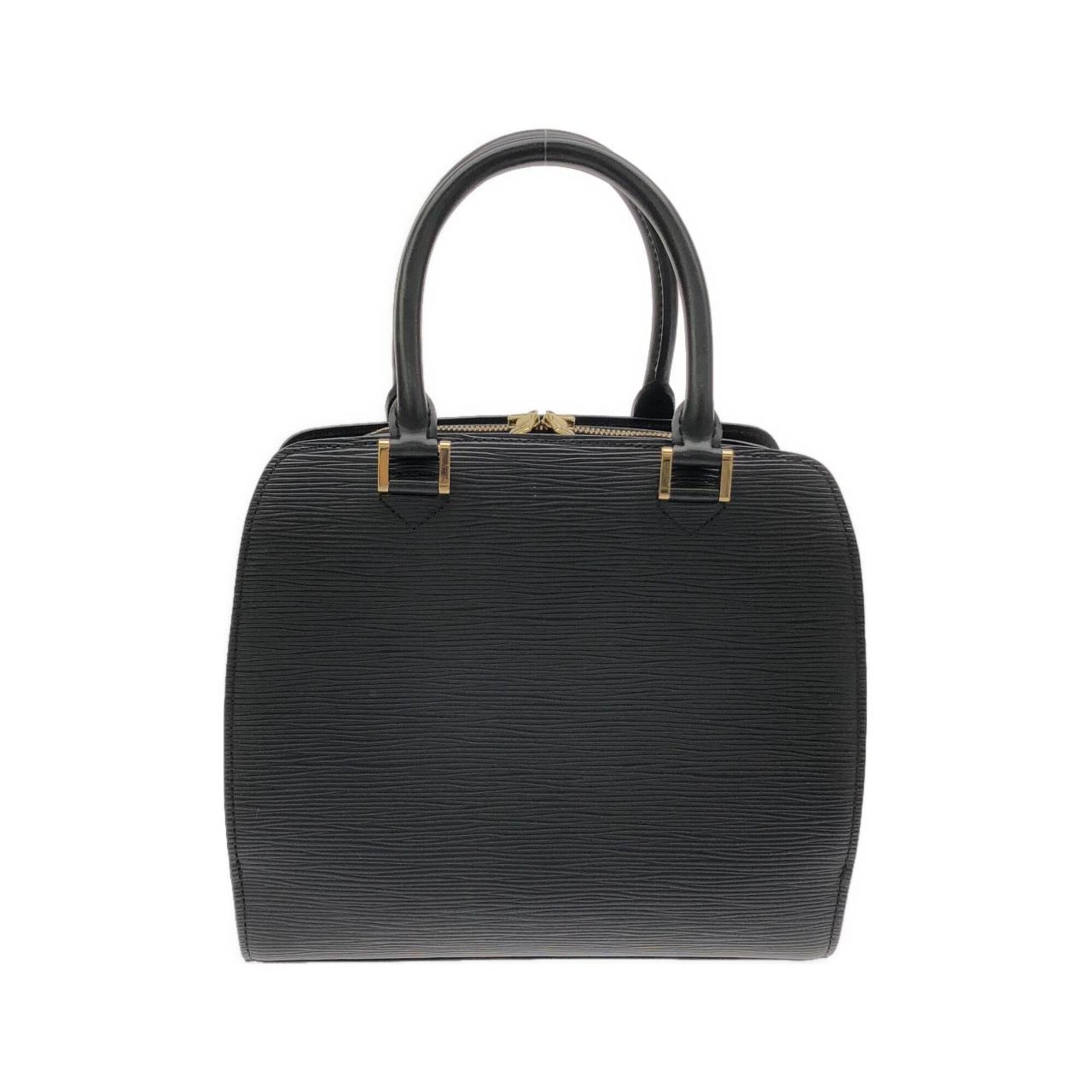 Louis Vuitton Black Leather Handbag (Pre-Owned)