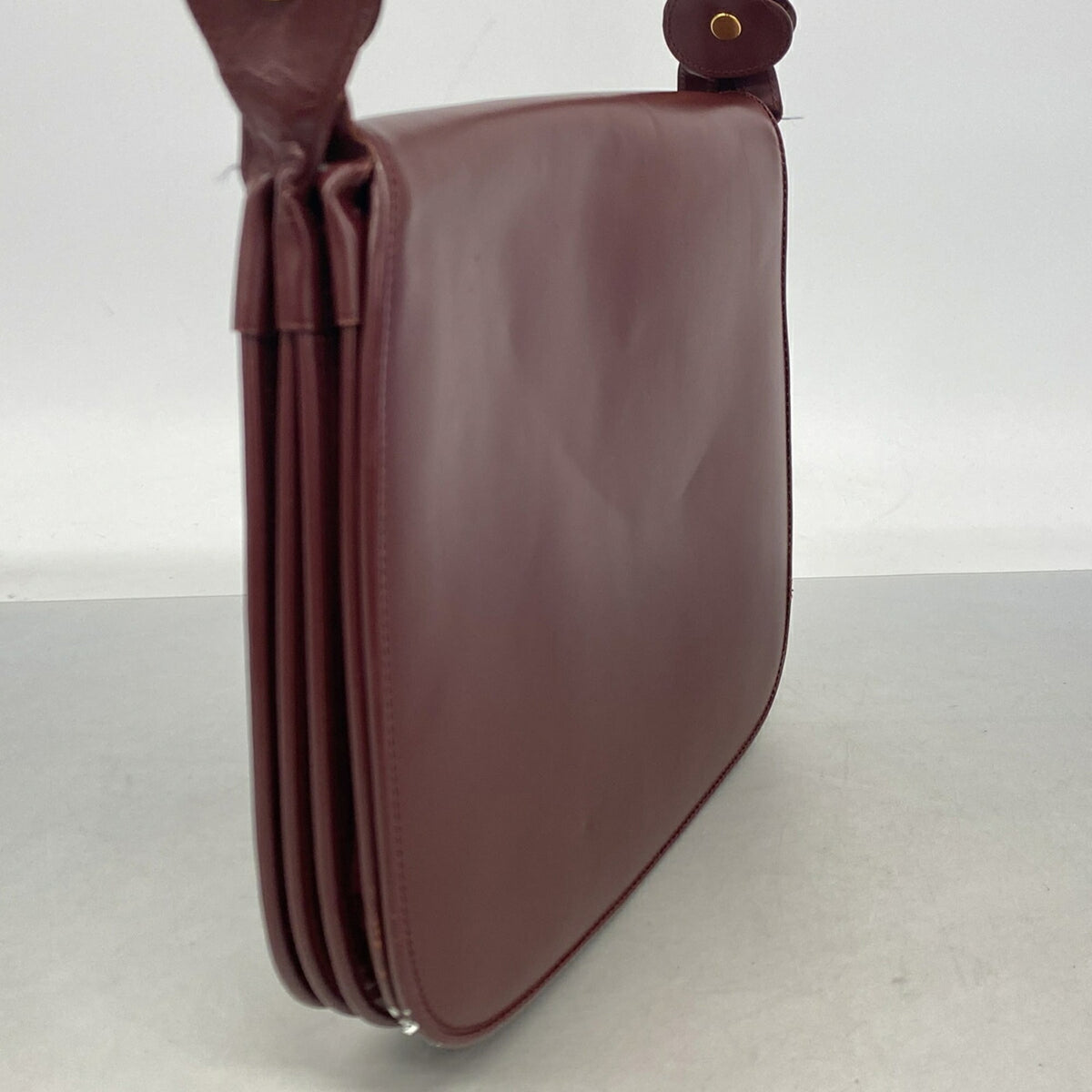 Cartier Bordeaux Leather Shoulder Bag (Pre-Owned)