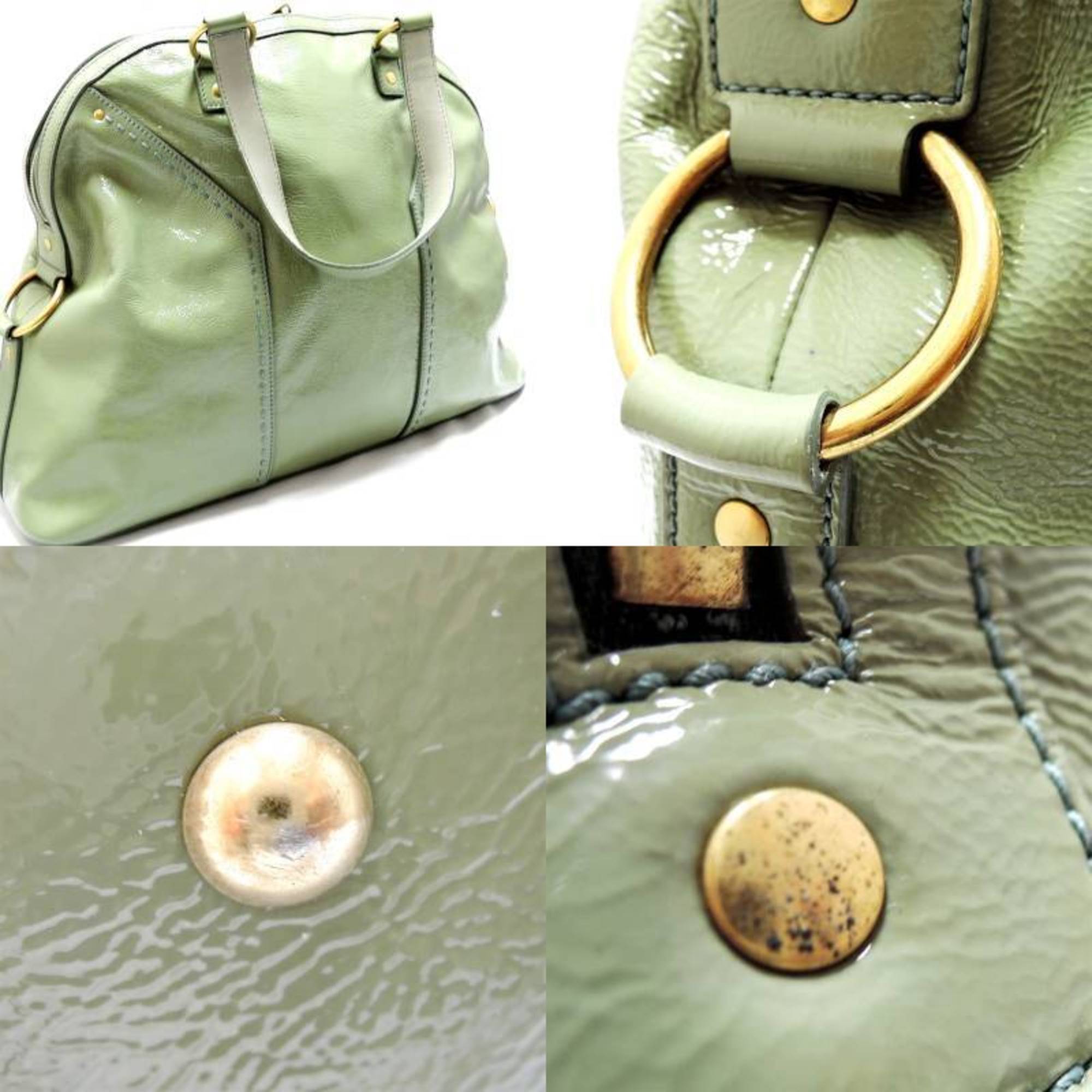 Yves Saint Laurent Muse Moss Green Tote Bag (Pre-Owned)