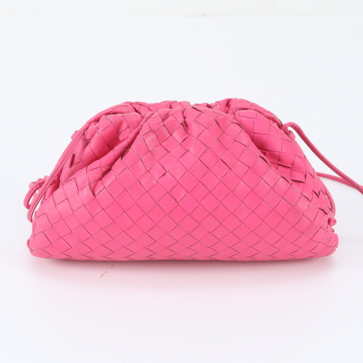 Bottega Veneta Pink Leather Pouch Shoulder Bag (Pre-Owned)
