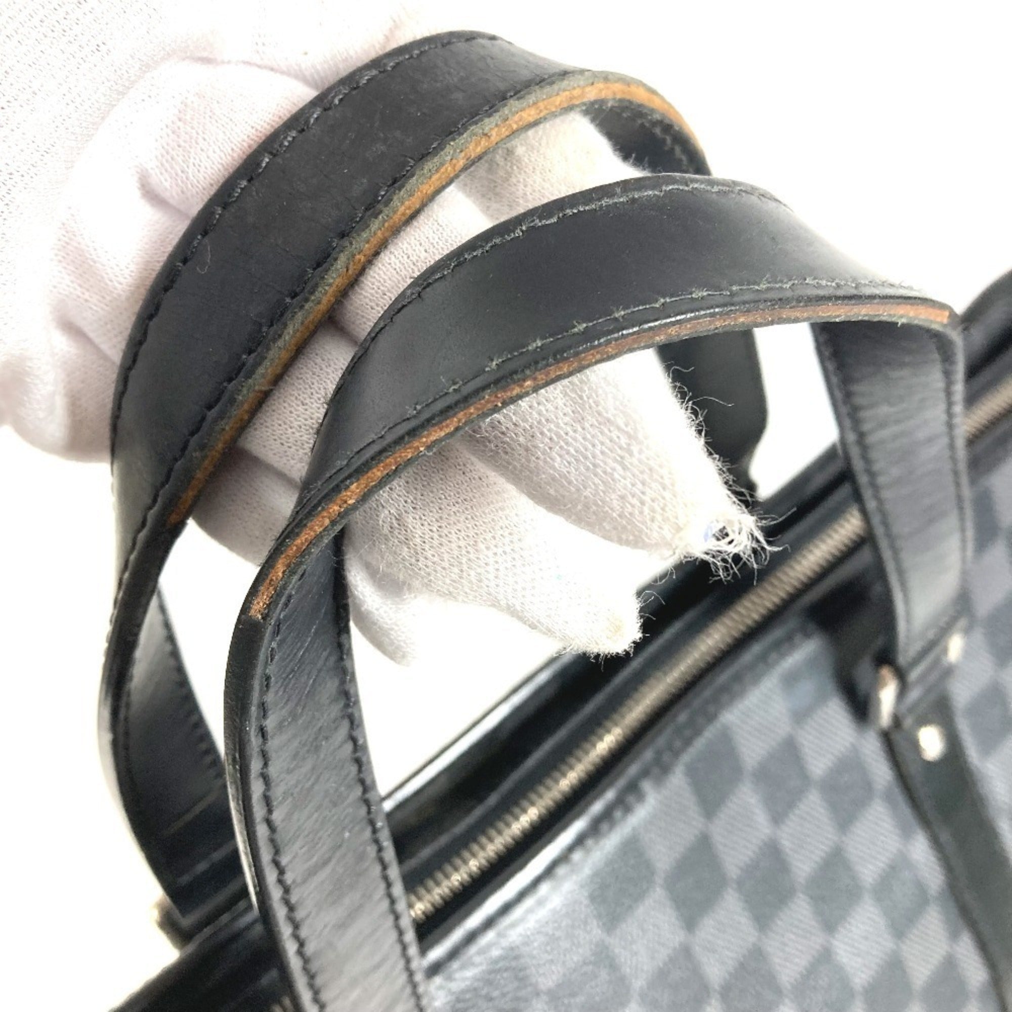 Louis Vuitton Black Galle Damier Graphite Shoulder Bag Tote Bag (Pre-Owned)