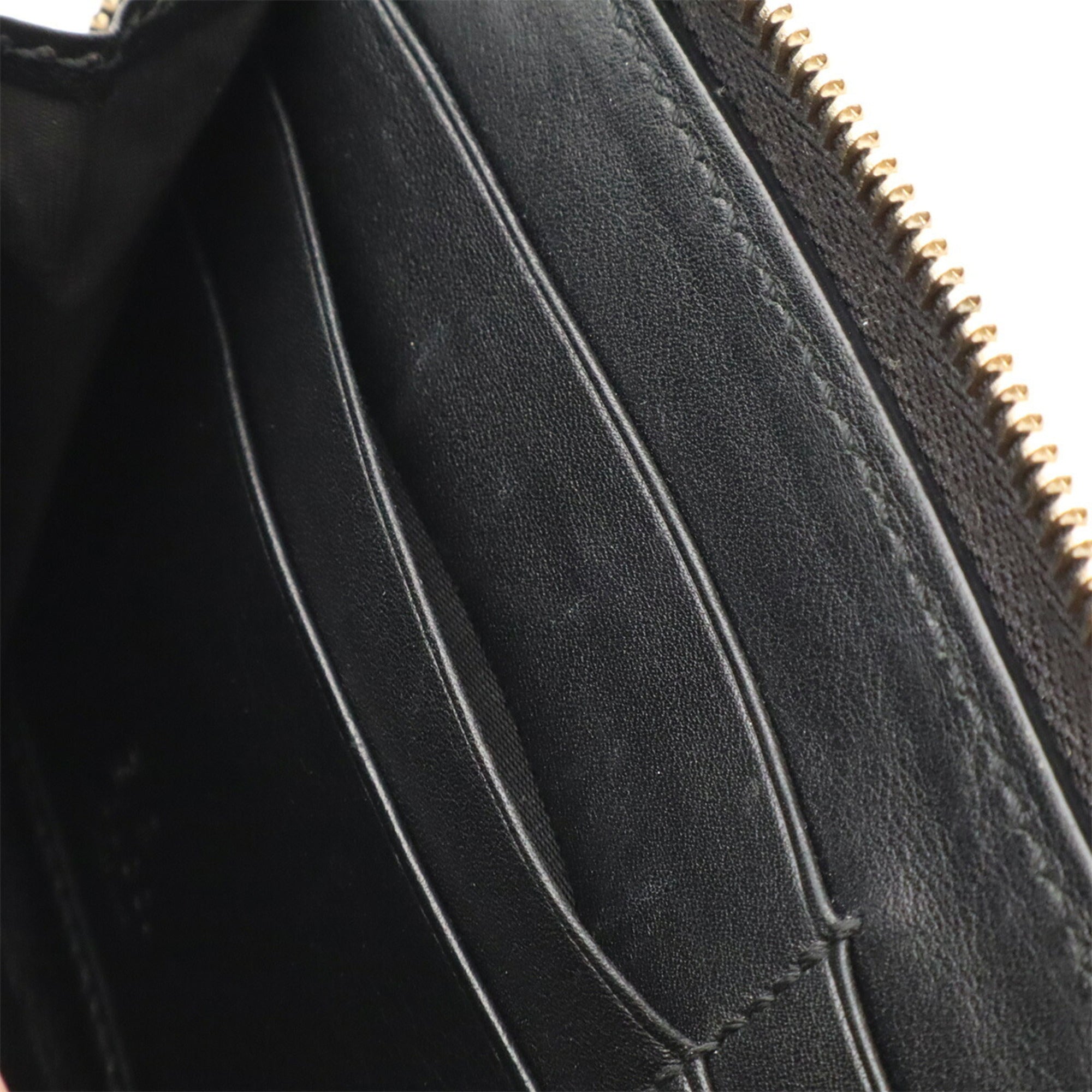 Gucci Black Leather Long Wallet (Bi-Fold) (Pre-Owned)
