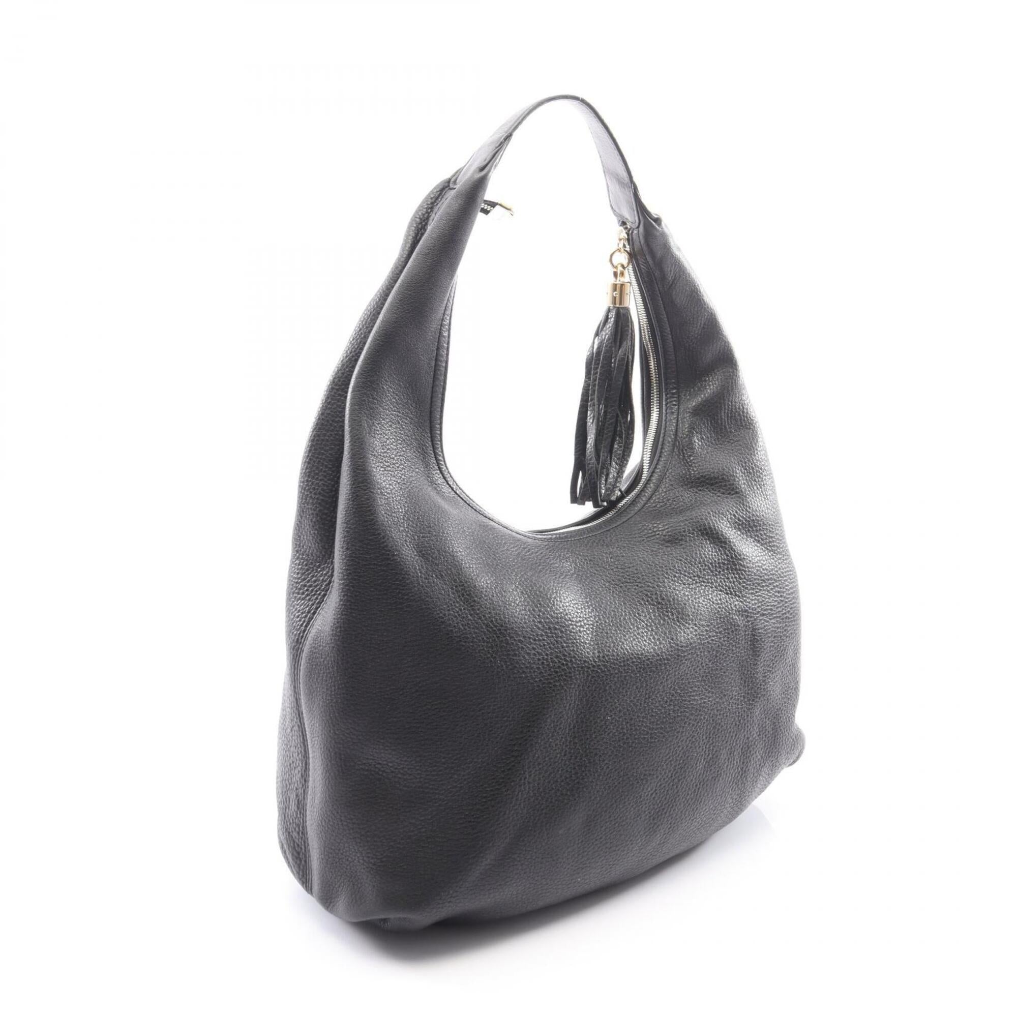 Gucci Black Leather Handbag Shoulder Bag (Pre-Owned)