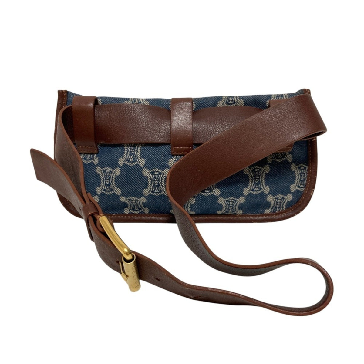 Celine Macadam Blue Denim Fanny Pack (Pre-Owned)