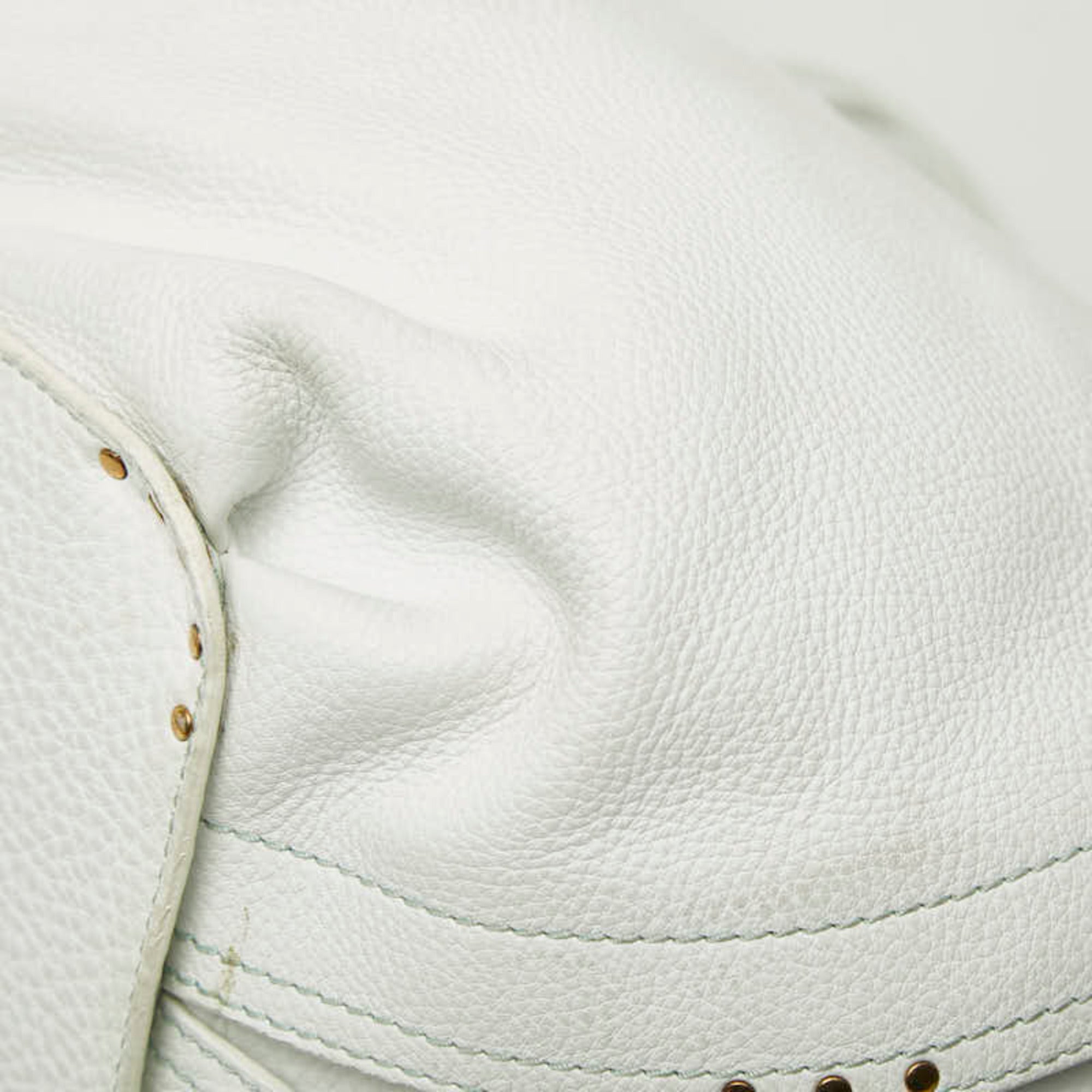 Celine White Leather Tote Bag (Pre-Owned)