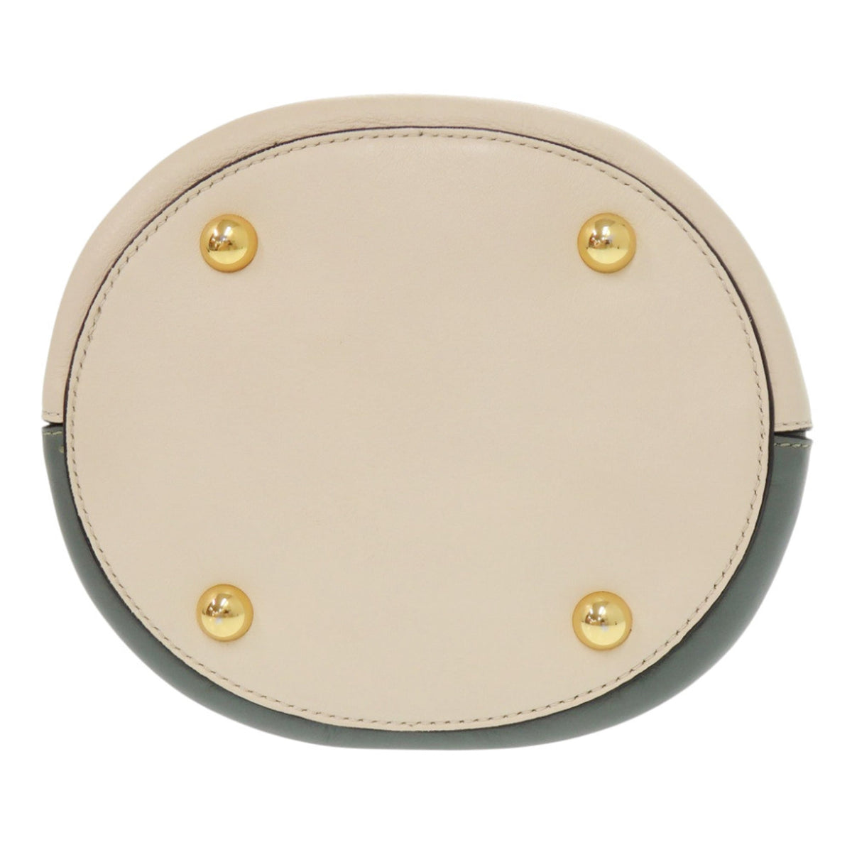 Marni Beige Green Leather Pouch Shoulder Bag (Pre-Owned)