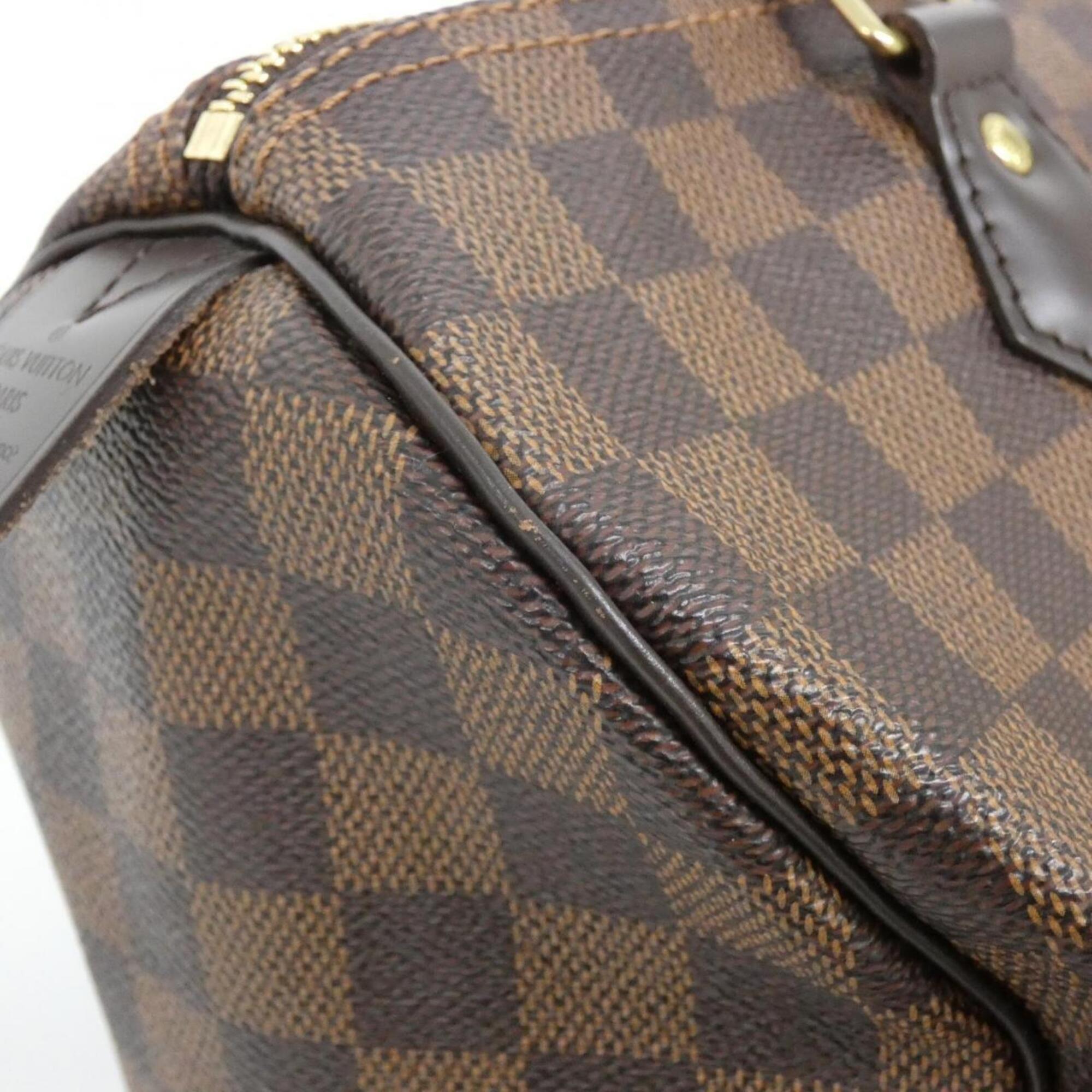 Louis Vuitton Damier Canvas Ebene Coated Canvas Boston Bag (Pre-Owned)