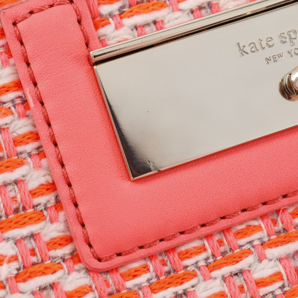 Kate Spade Orange Tweed Shoulder Bag (Pre-Owned)