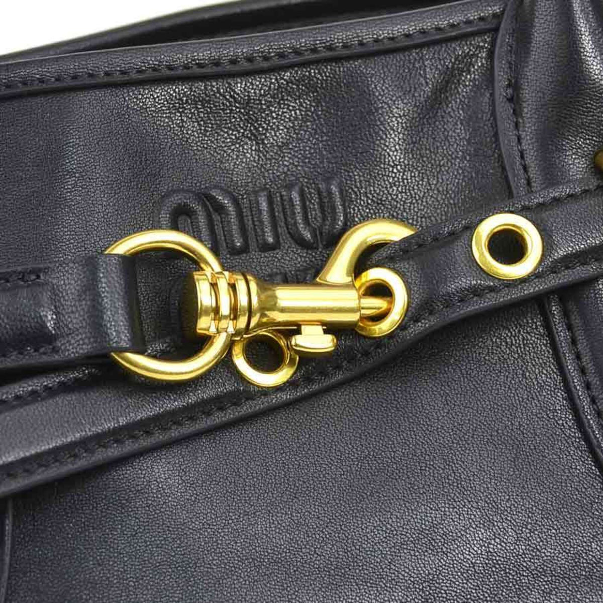 Miu Miu Black Leather Handbag (Pre-Owned)