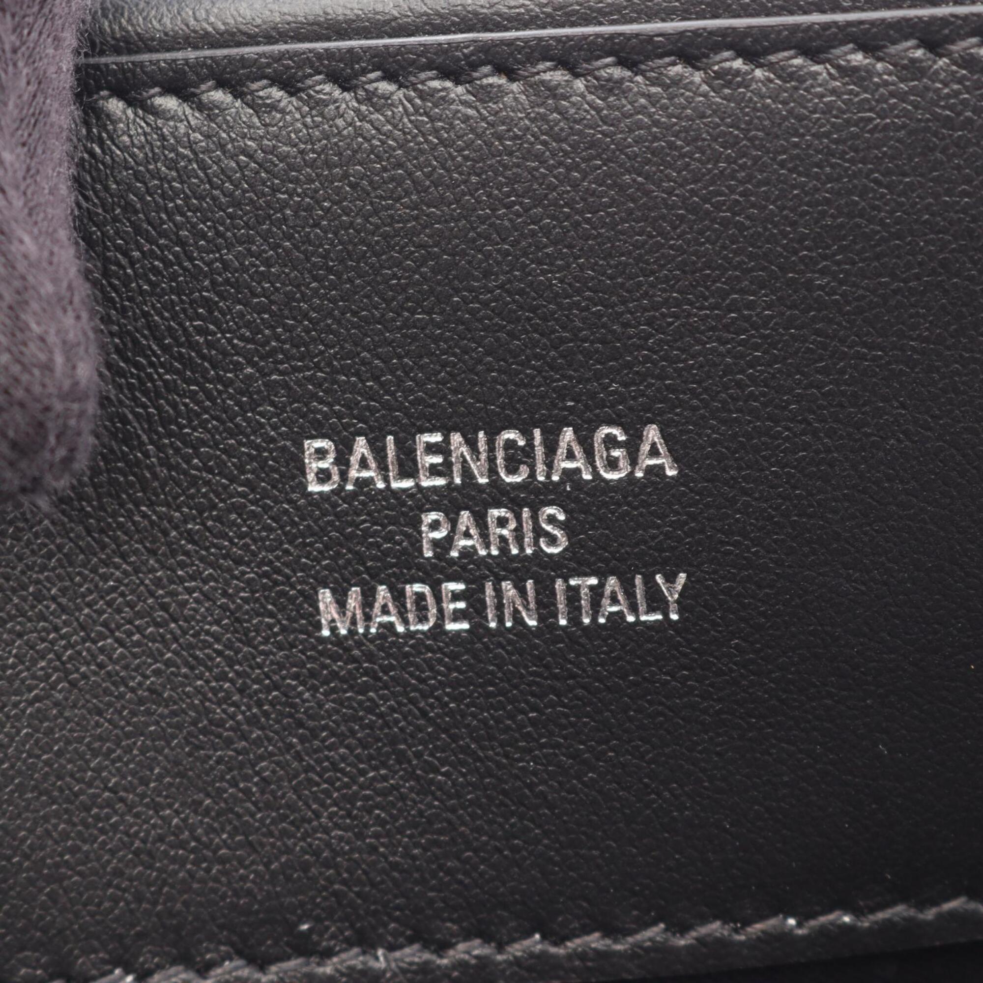 Balenciaga Black Gray Canvas Leather Handbag Tote Bag (Pre-Owned)
