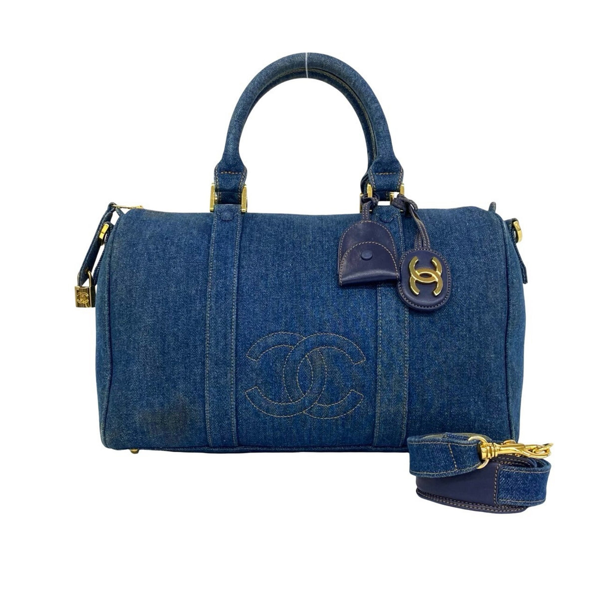Chanel Denim Blue Denim Handbag Shoulder Bag (Pre-Owned)