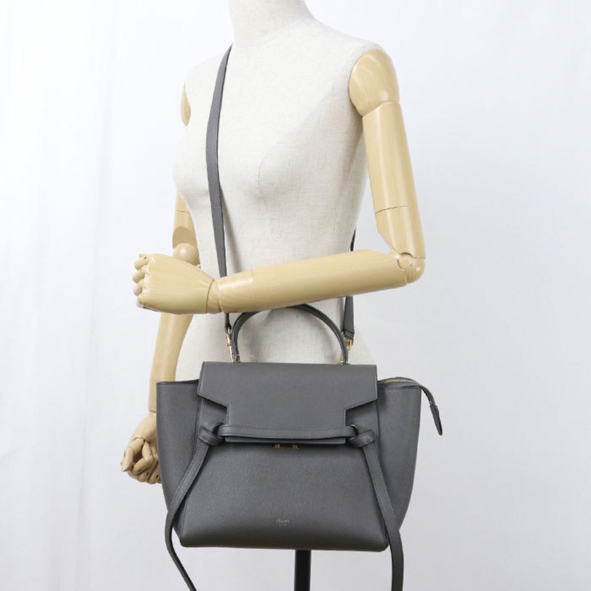 Celine Gray Leather Handbag (Pre-Owned)