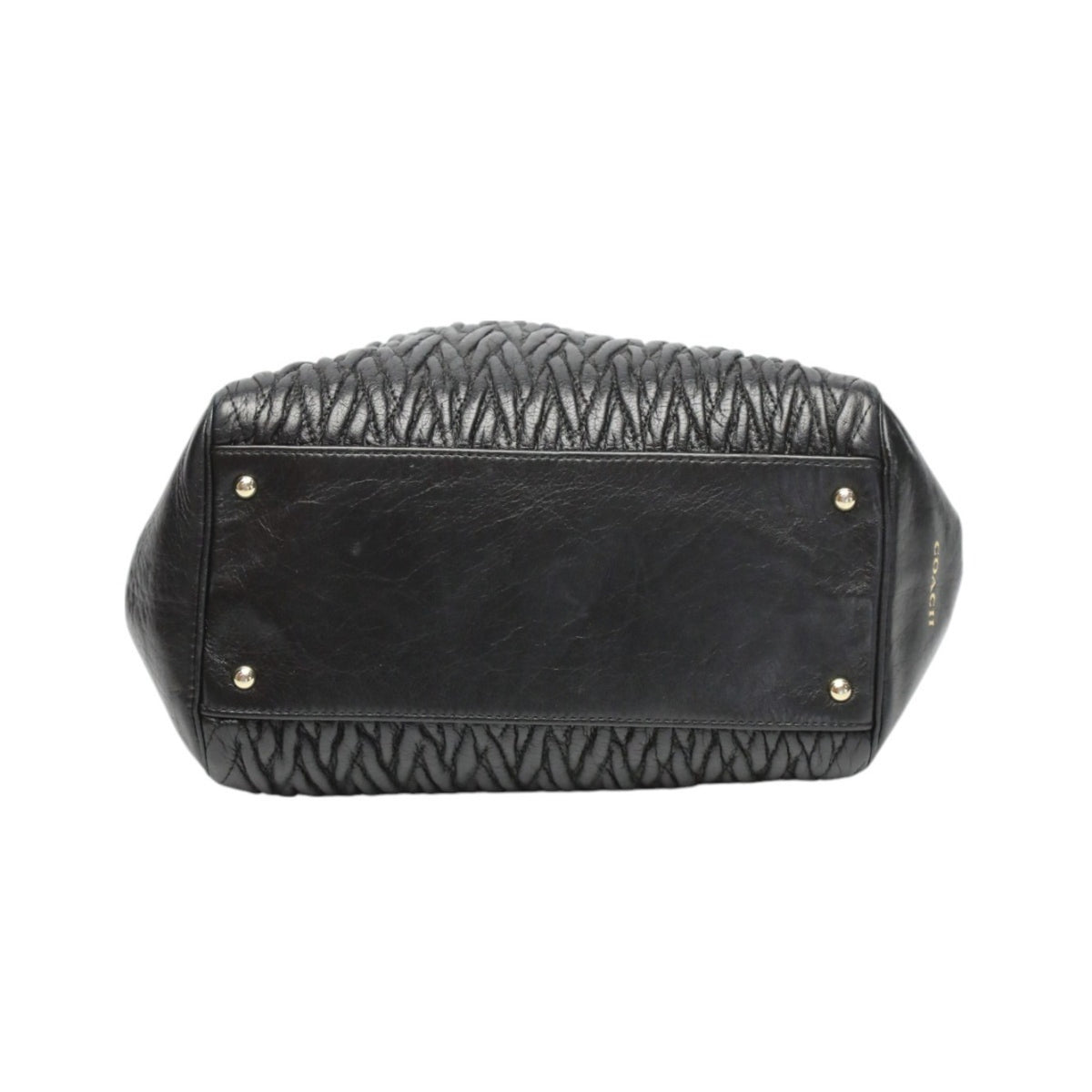 Coach Black Leather Handbag (Pre-Owned)