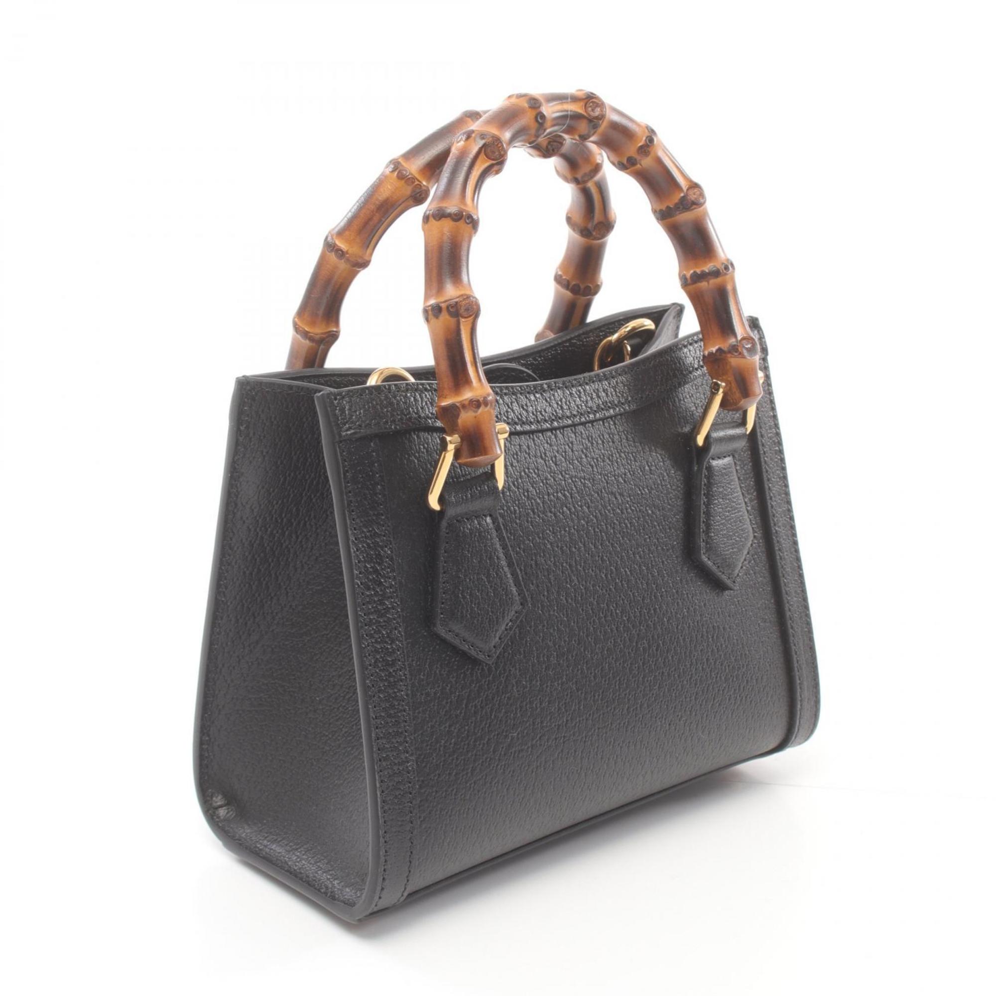 Gucci Black Leather Tote Bag (Pre-Owned)