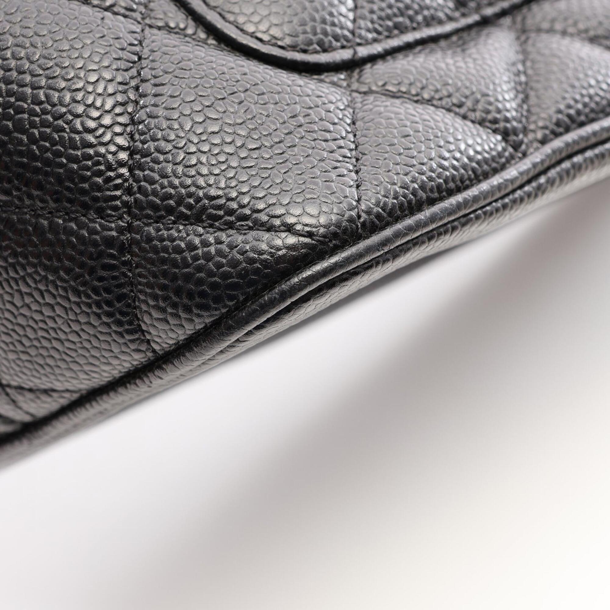 Chanel Black Grained Calfskin Handbag Tote Bag (Pre-Owned)