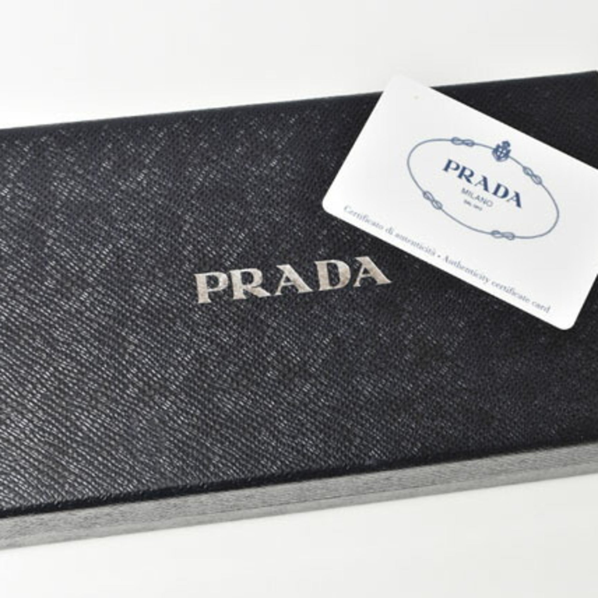 Prada Brown Saffiano Metal Wallet (Bi-Fold) (Pre-Owned)