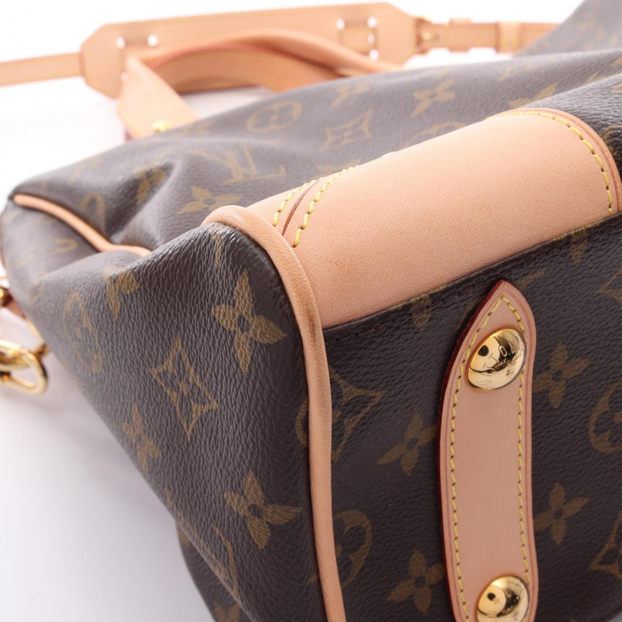 Louis Vuitton Brown Monogram Coated Canvas Leather Handbag (Pre-Owned)