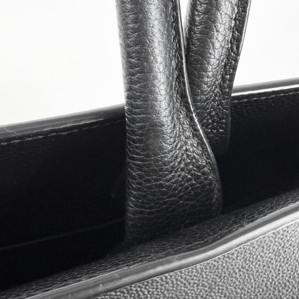 Saint Laurent Black Leather Handbag Tote Bag (Pre-Owned)