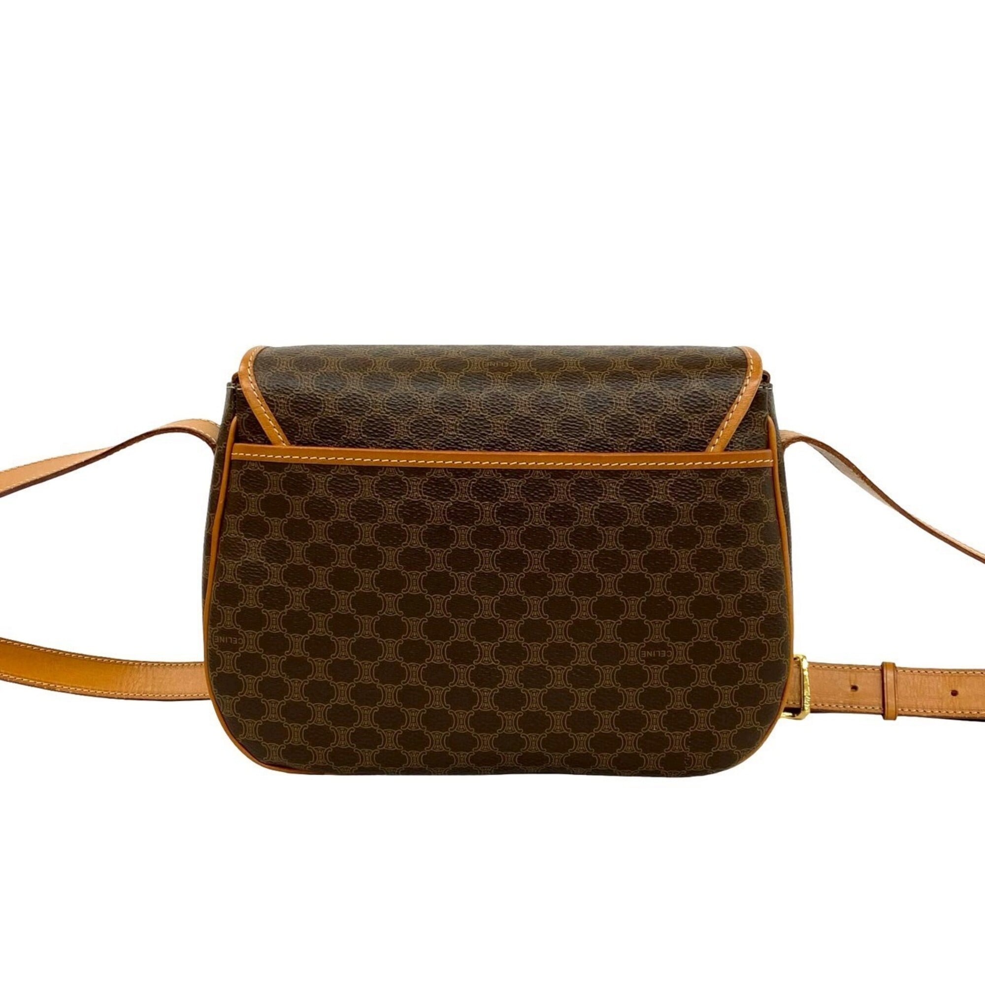 Celine Brown Leather Pvc Shoulder Bag (Pre-Owned)