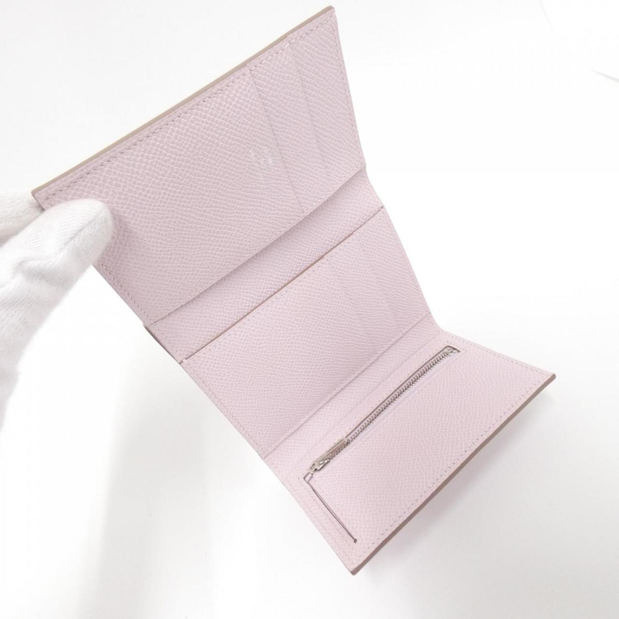 Hermes Pink Epsom Leather Wallet (Tri-Fold) (Pre-Owned)