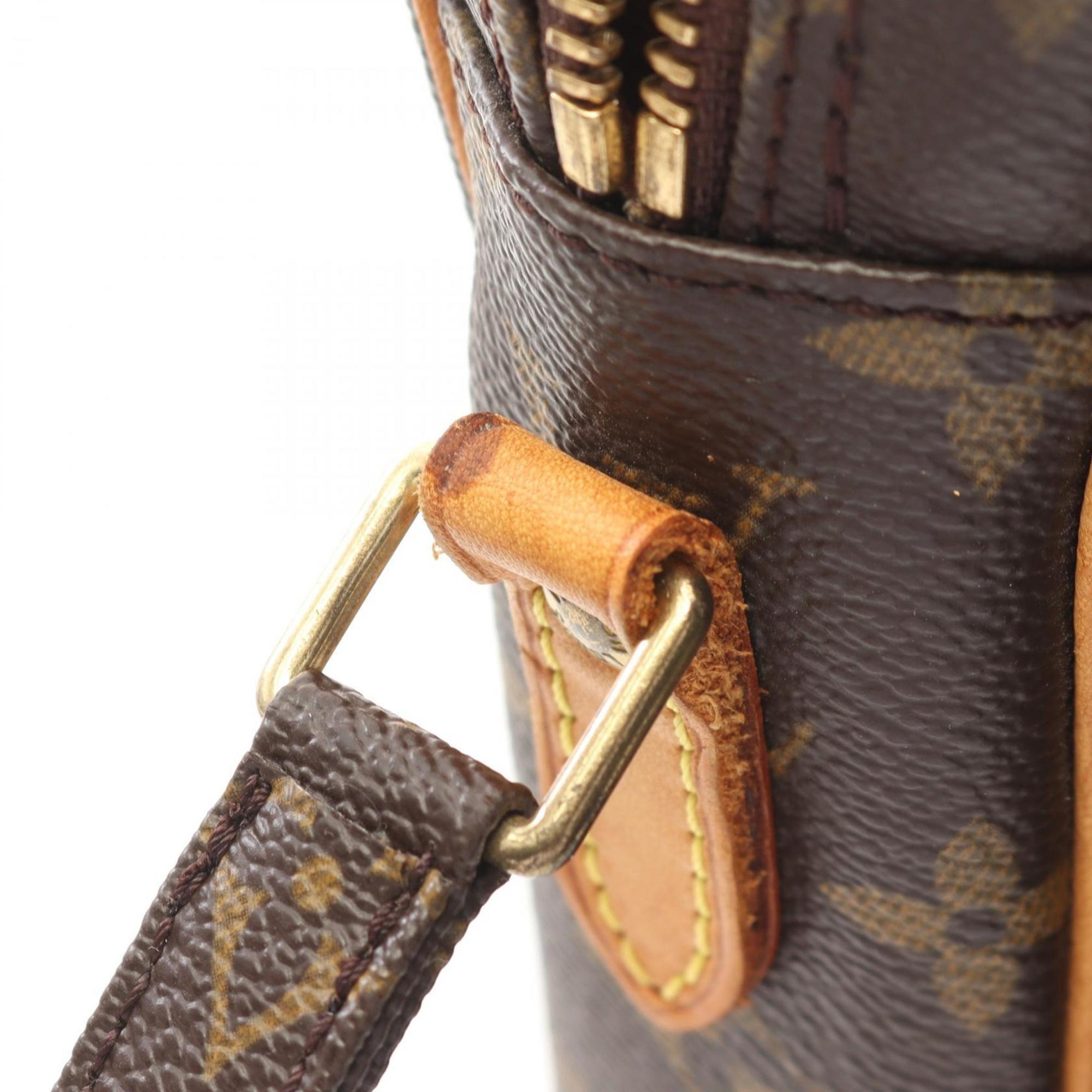 Louis Vuitton Brown Coated Canvas Leather Shoulder Bag (Pre-Owned)