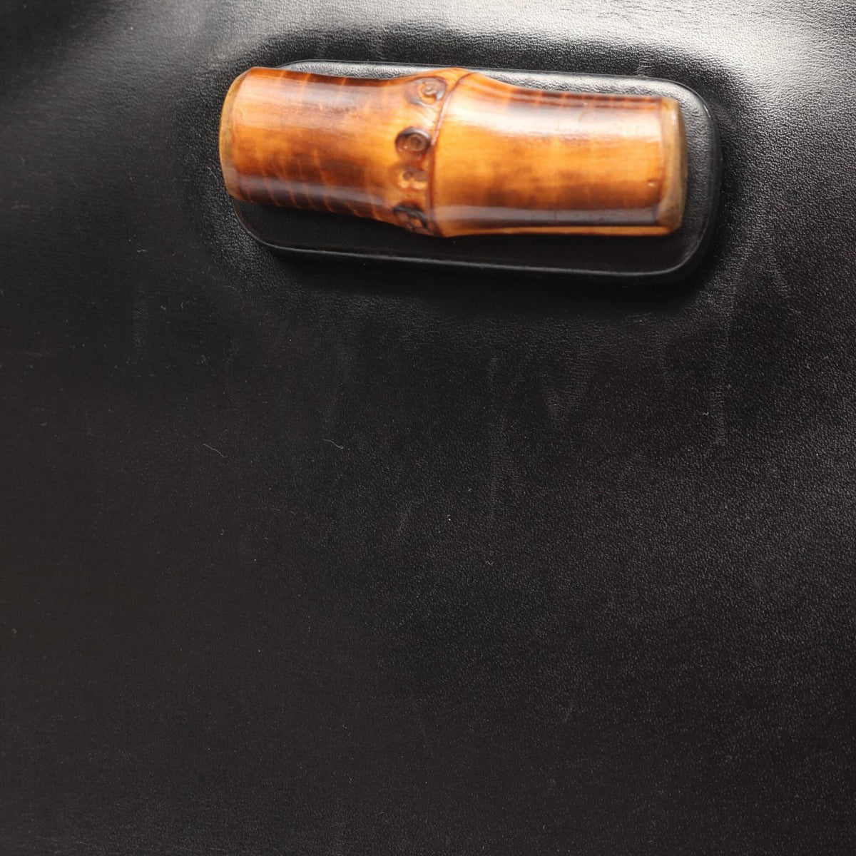 Gucci Bamboo Black Leather Handbag (Pre-Owned)