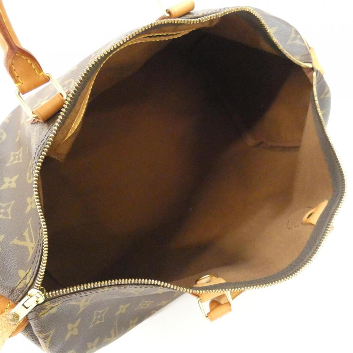 Louis Vuitton Monogram Marron Coated Canvas Boston Bag (Pre-Owned)