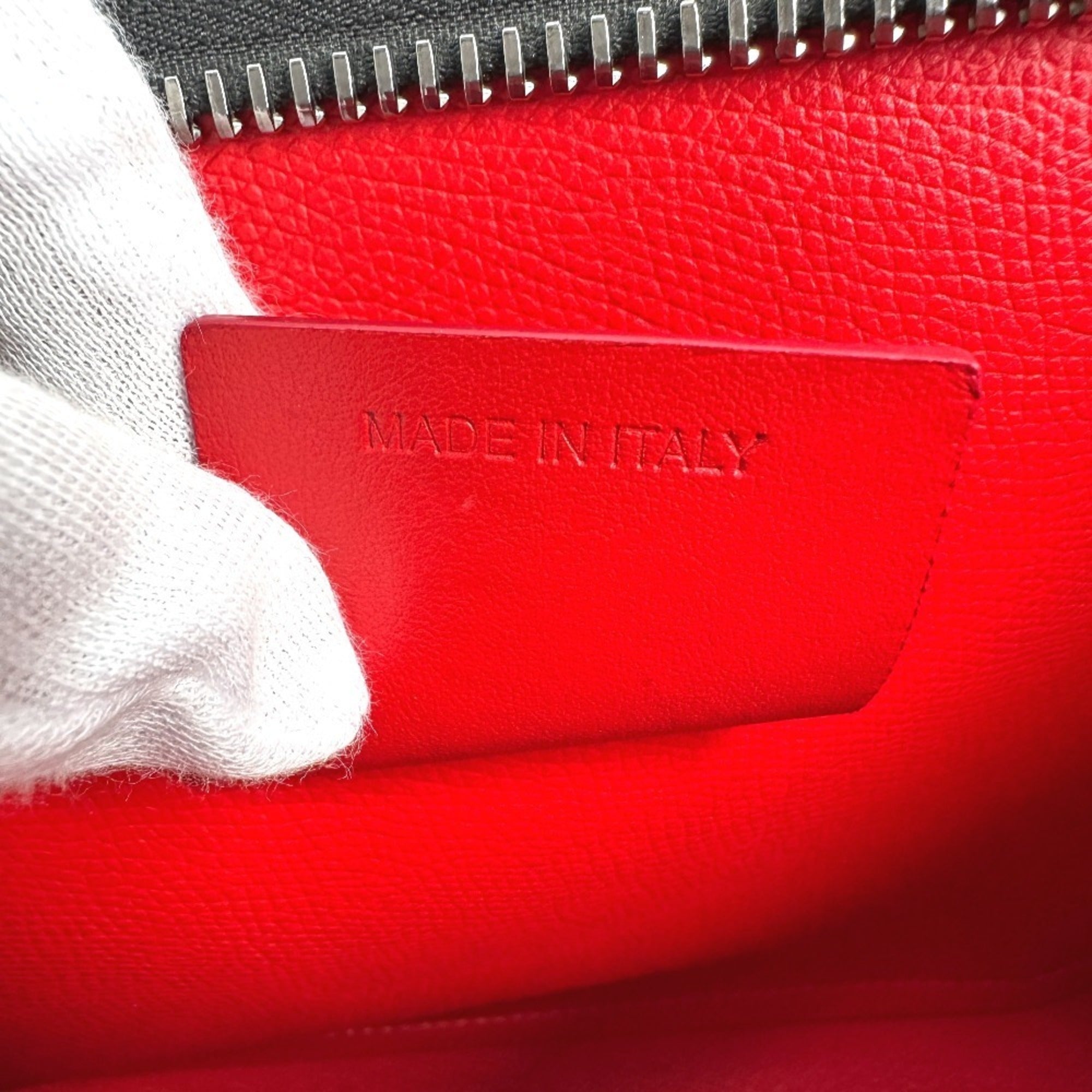 Christian Louboutin Khaki Leather Clutch Bag Shoulder Bag (Pre-Owned)