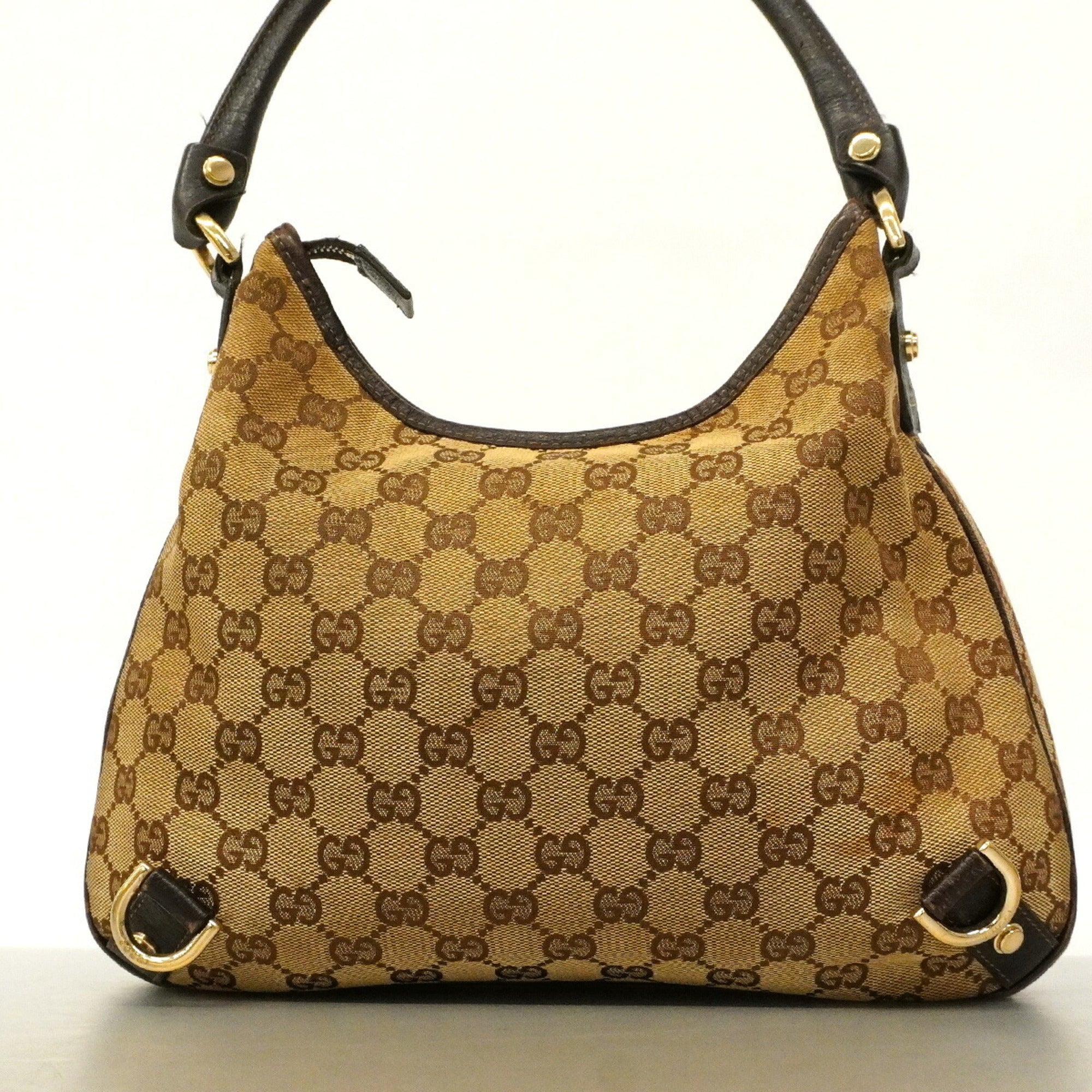 Gucci Beige Canvas Shoulder Bag (Pre-Owned)