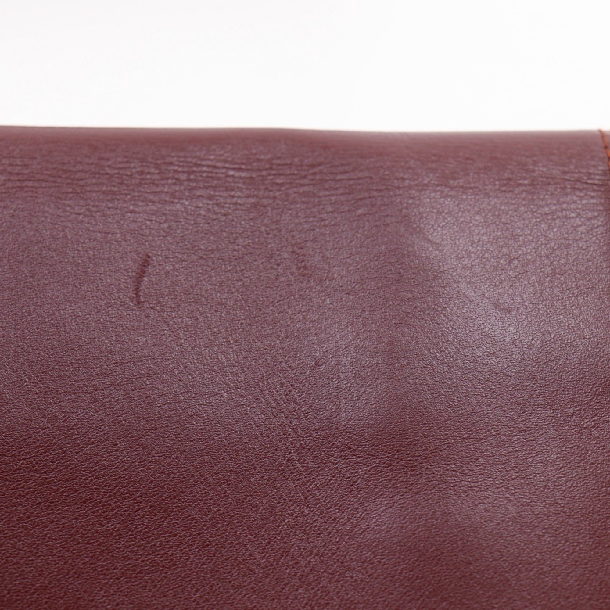 Cartier Must Bordeaux Leather Clutch Bag (Pre-Owned)