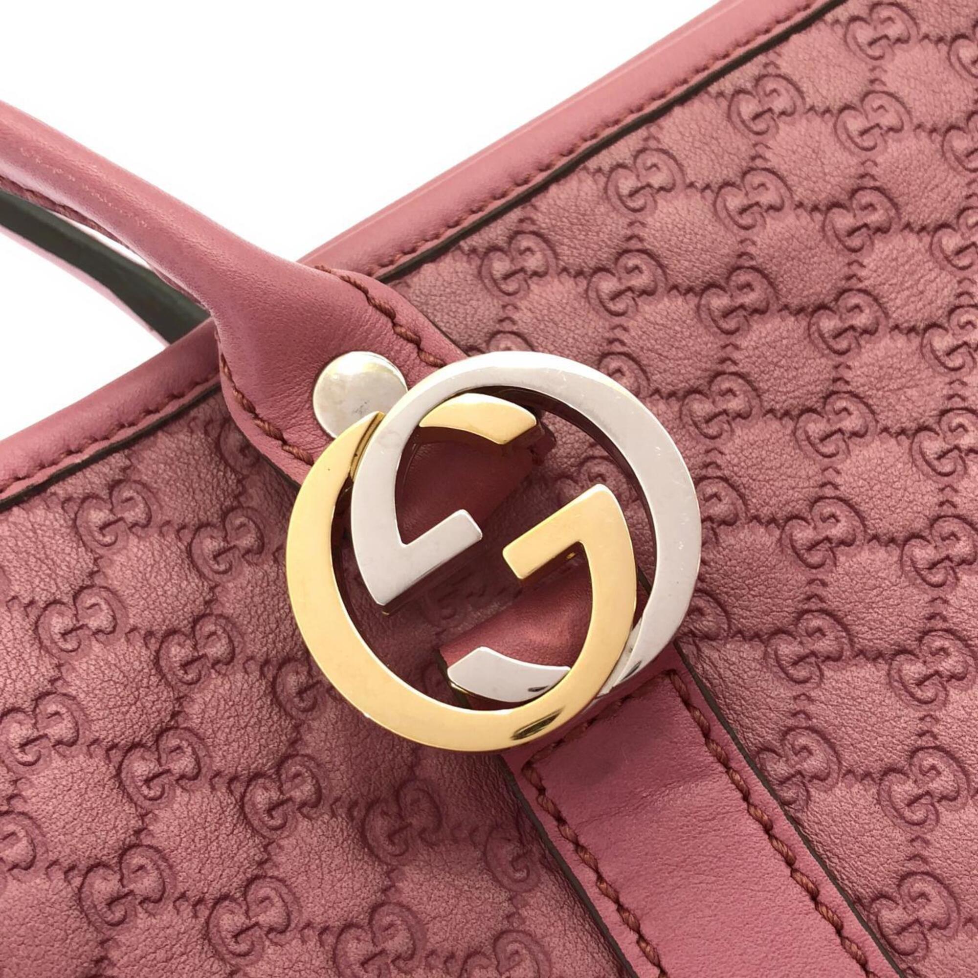 Gucci Pink Micro Gg Leather Handbag (Pre-Owned)