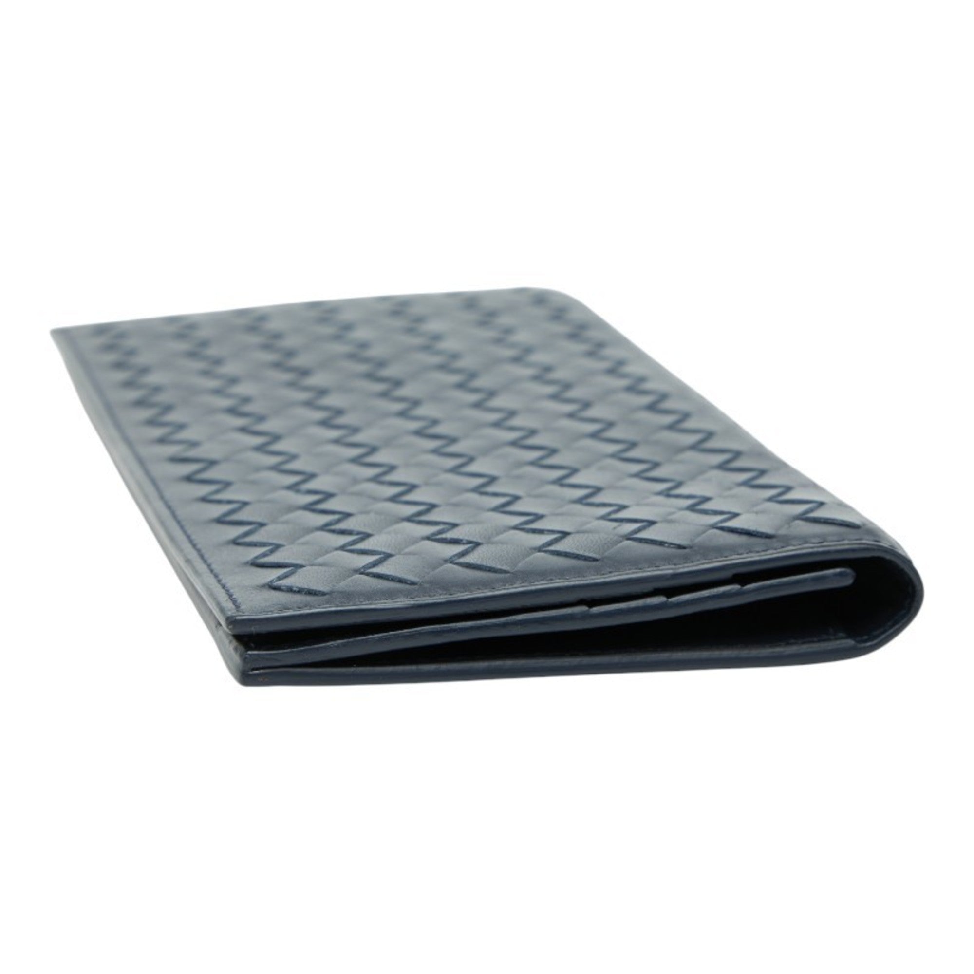 Bottega Veneta Navy Leather Wallet (Bi-Fold) (Pre-Owned)