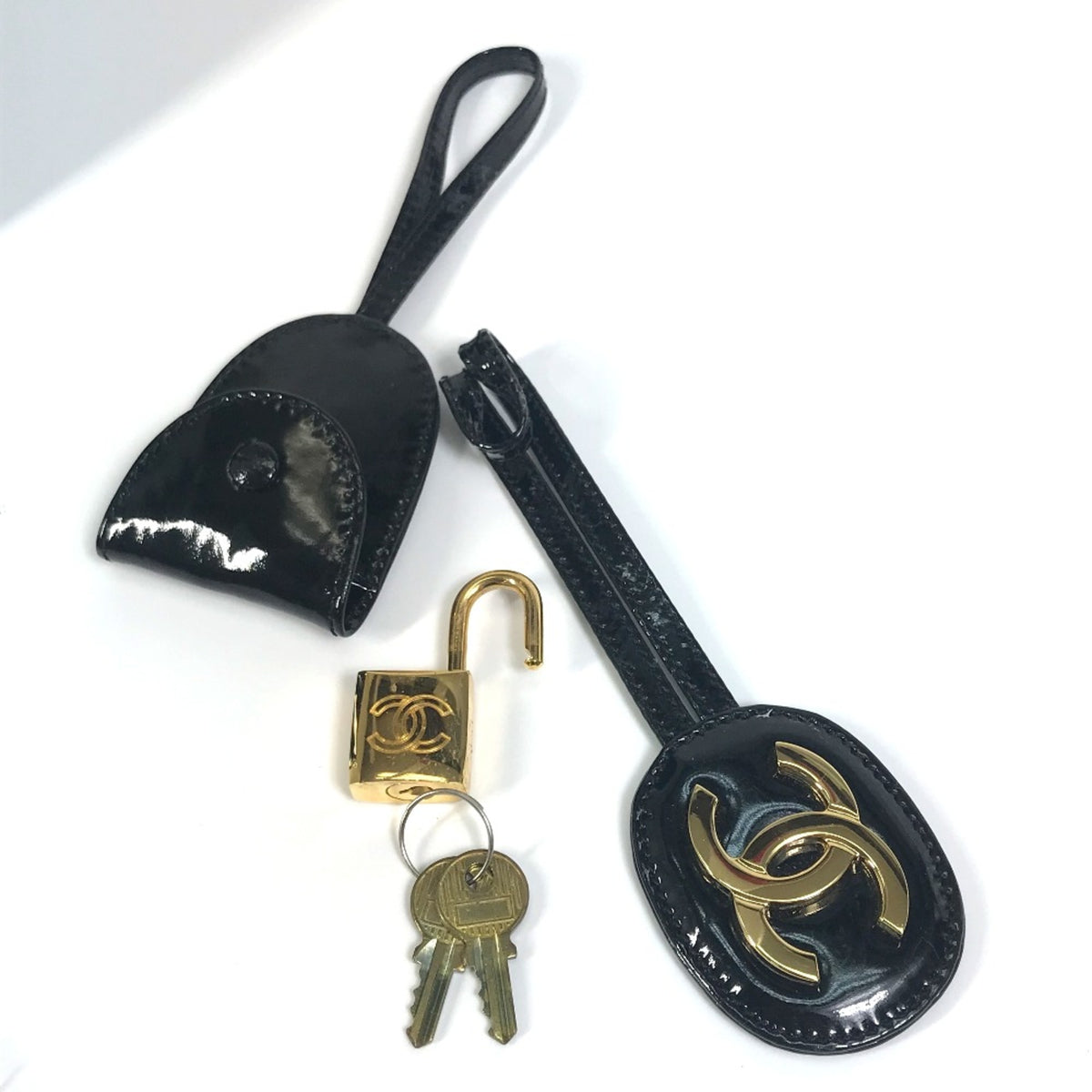 Chanel Black Patent Leather Boston Bag (Pre-Owned)