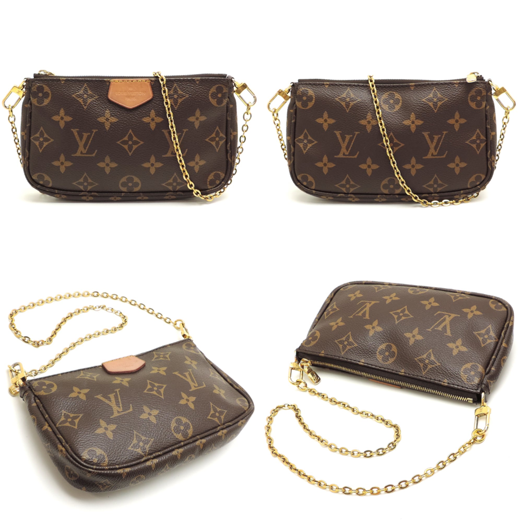 Louis Vuitton Brown Rose Clair Monogram Pochette Pouch (Pre-Owned)